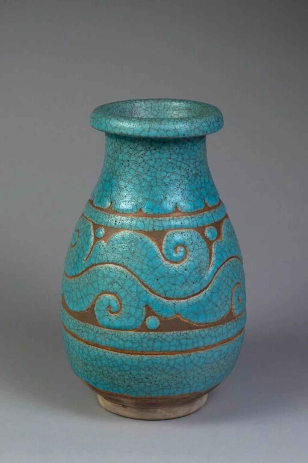 René BUTHAUD (1886–1986). A high-fired ceramic baluster vase with