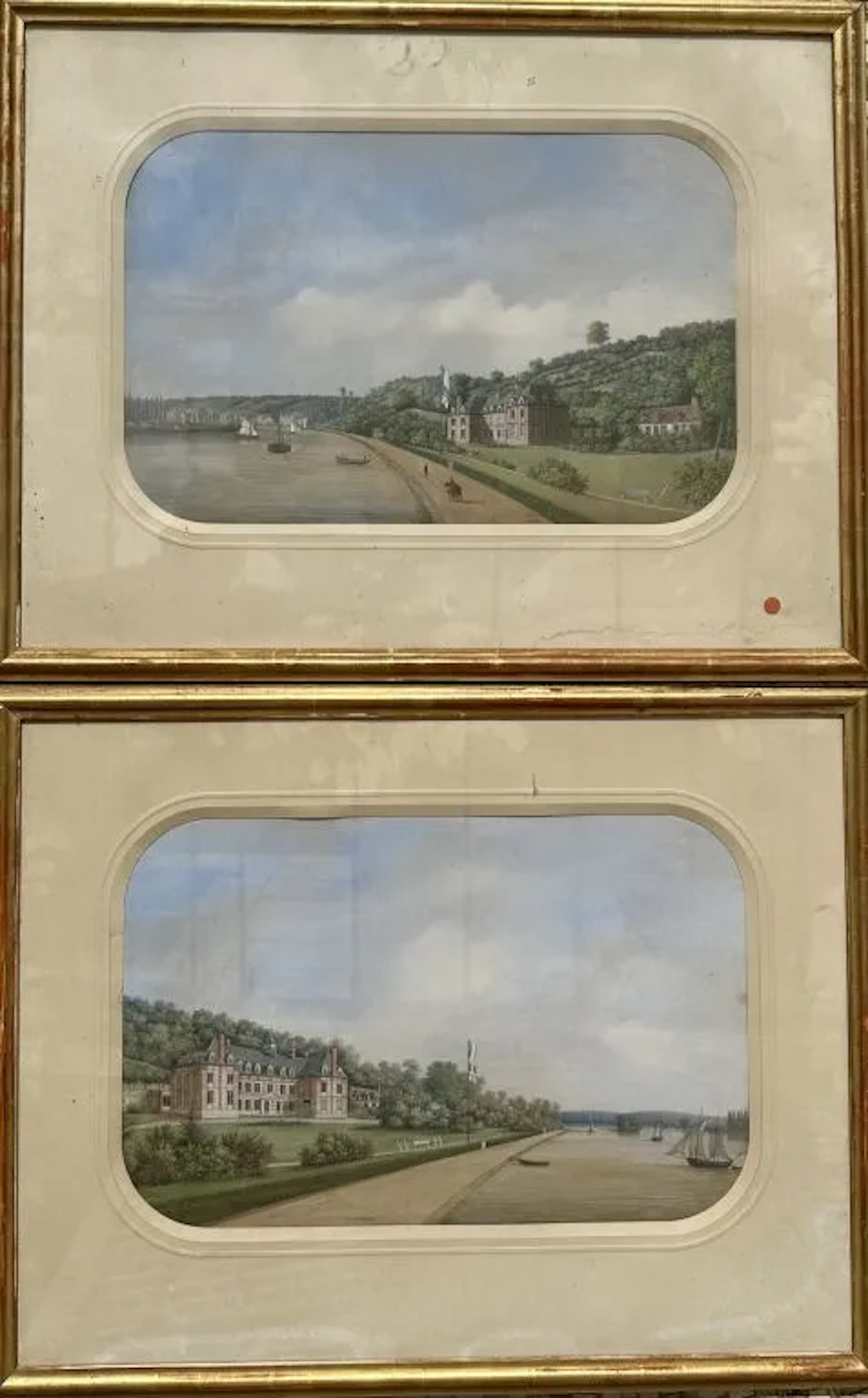 Lambert Joseph Pingray (1795–circa 1865). Two views of a riverside