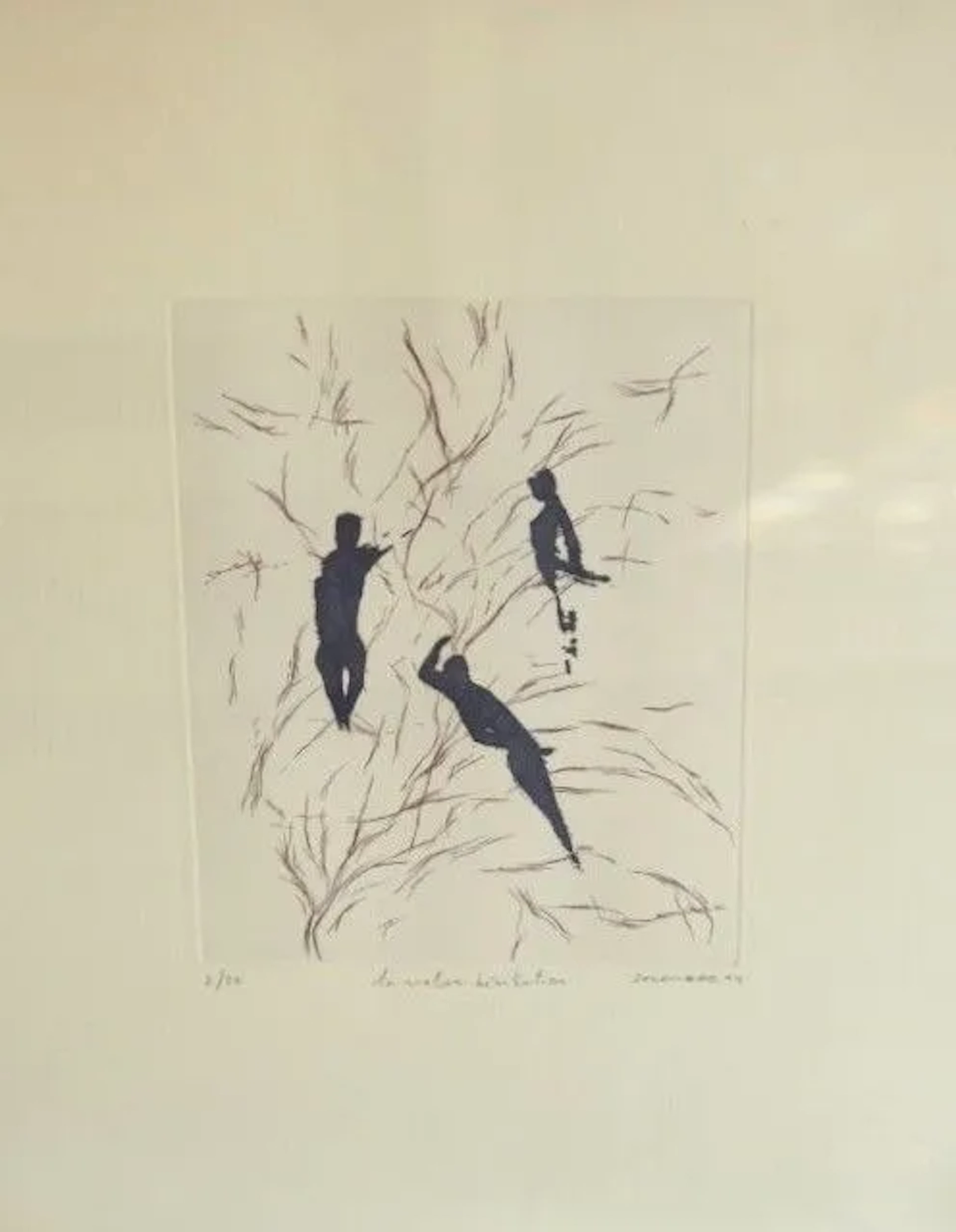 Jean SOLOMBRE (born in 1948). La valse hésitation, 1994. Lithograph.