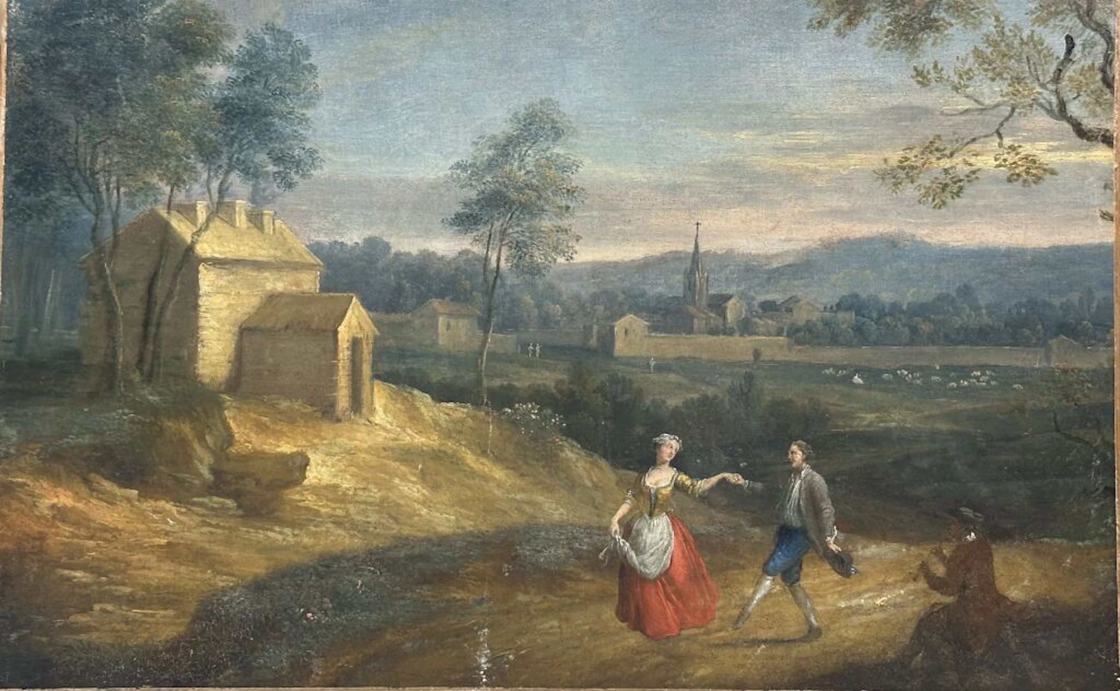 18th-century French school. Improvised dance in a landscape with a