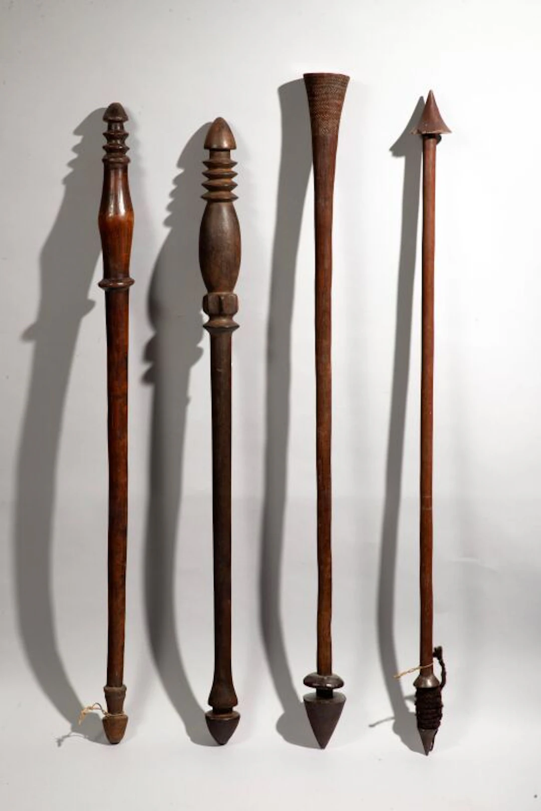 Cylindrical, ringed club. Beautiful, antique orange patina. Vanuatu