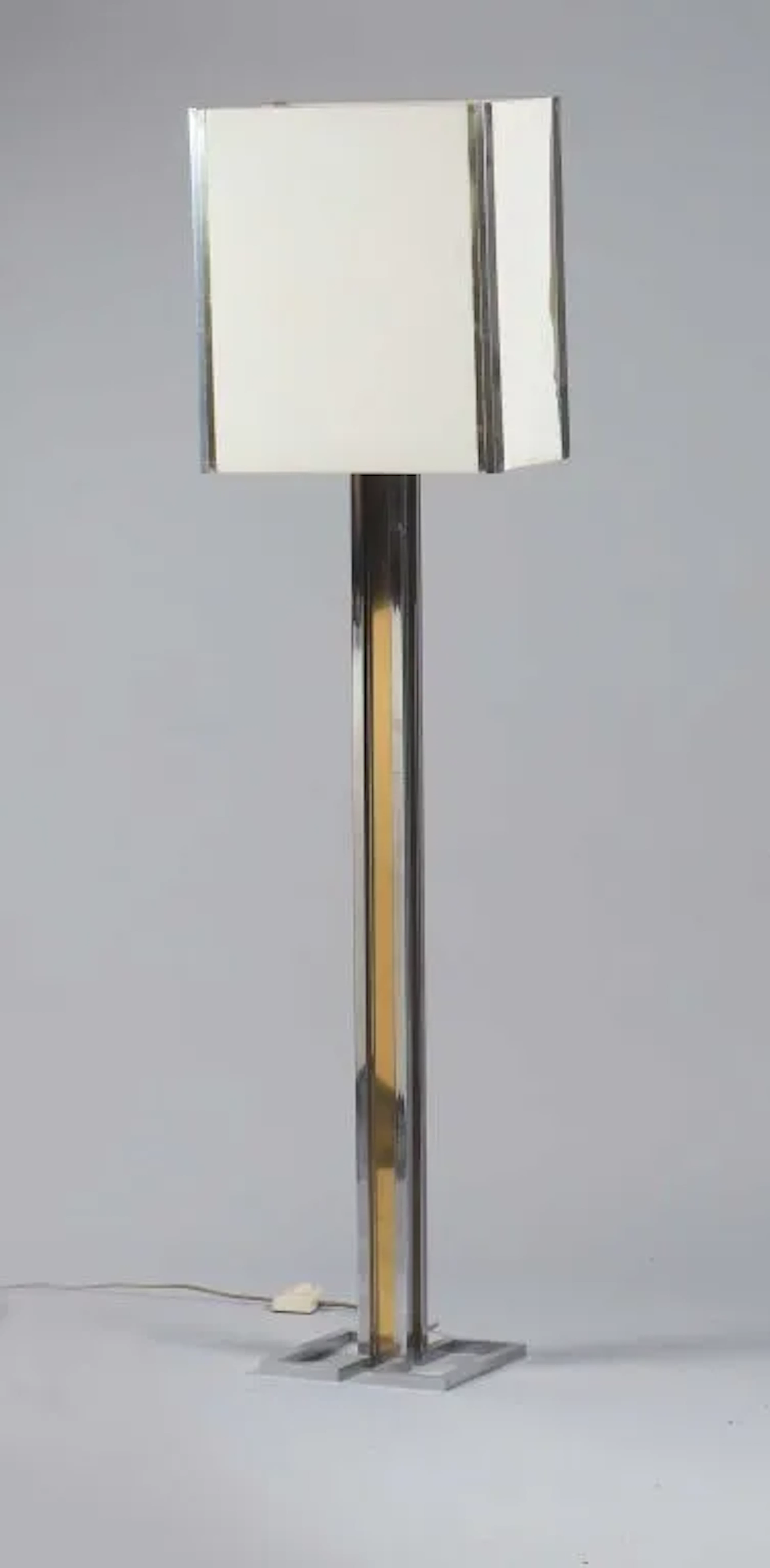 Attributed to Roméo REGA (1904–1968). Floor lamp with a quadrangular
