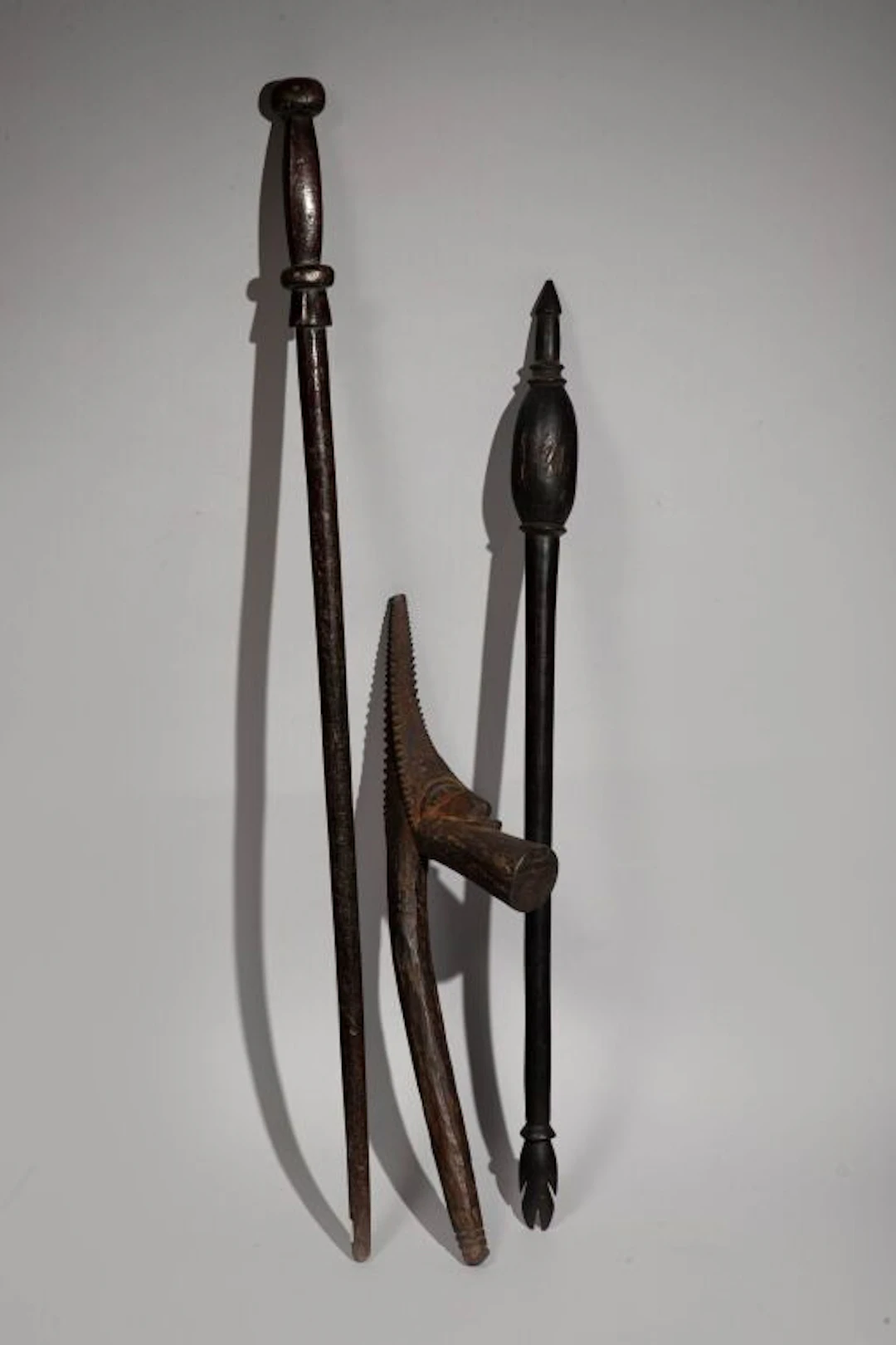 Dignitary's staff. Vanuatu Archipelago, 19th century. Height: 110 cm.
