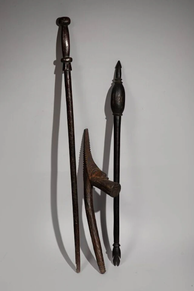 Dignitary's staff. Vanuatu Archipelago, 19th century. Height: 110 cm.