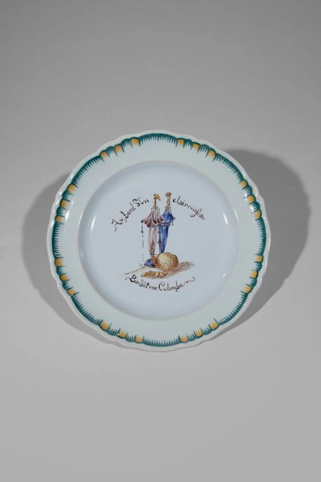 Émile GALLÉ (1846–1904). A tin-glazed earthenware plate from the “Fables
