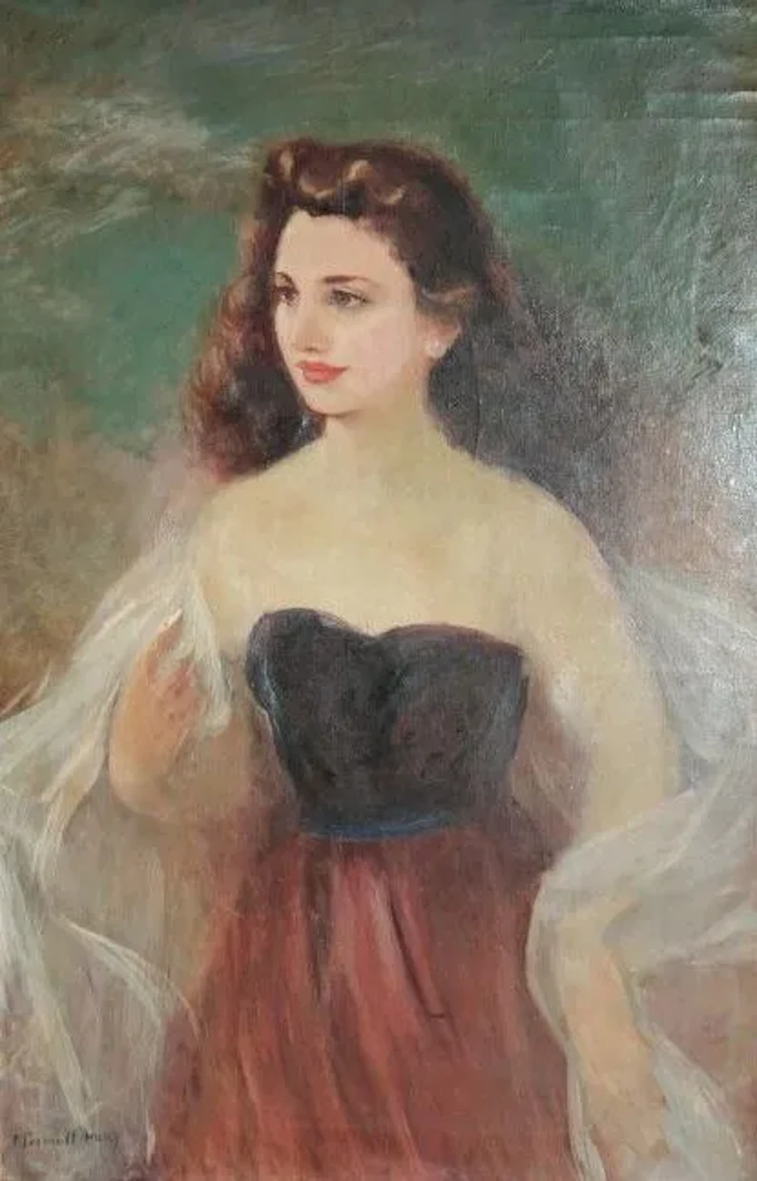 Émile PERAULT-HARRY (1878–1938). Portrait of a Young Woman Wearing