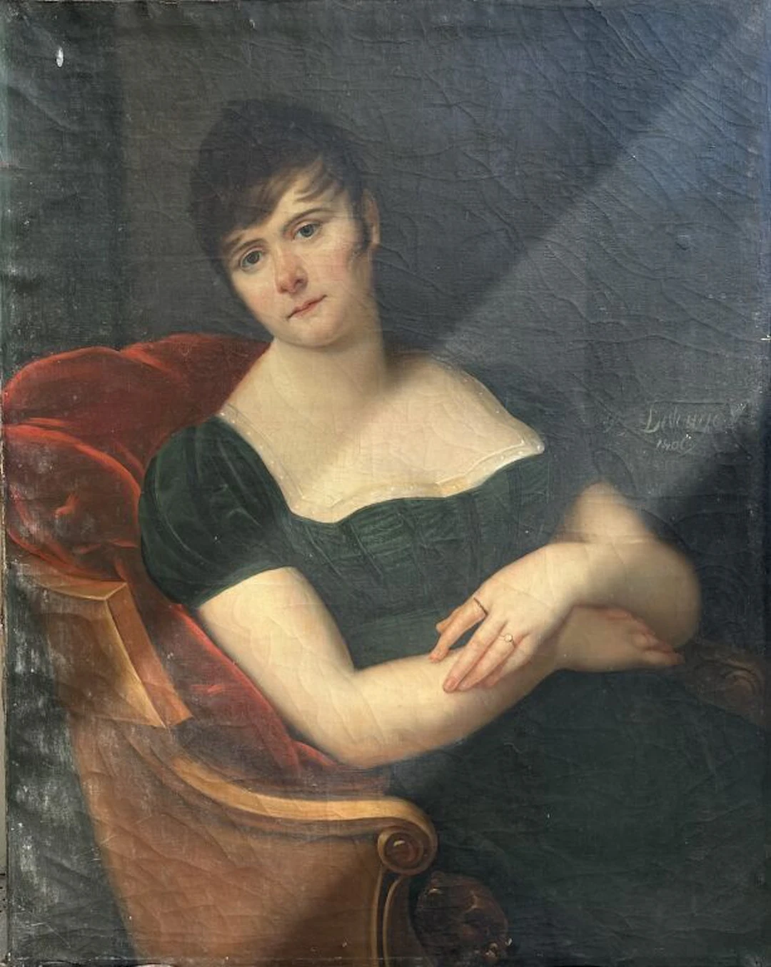Louis Benjamin Marie DEVOUGE (1770–1842). Portrait of a Seated Woman.