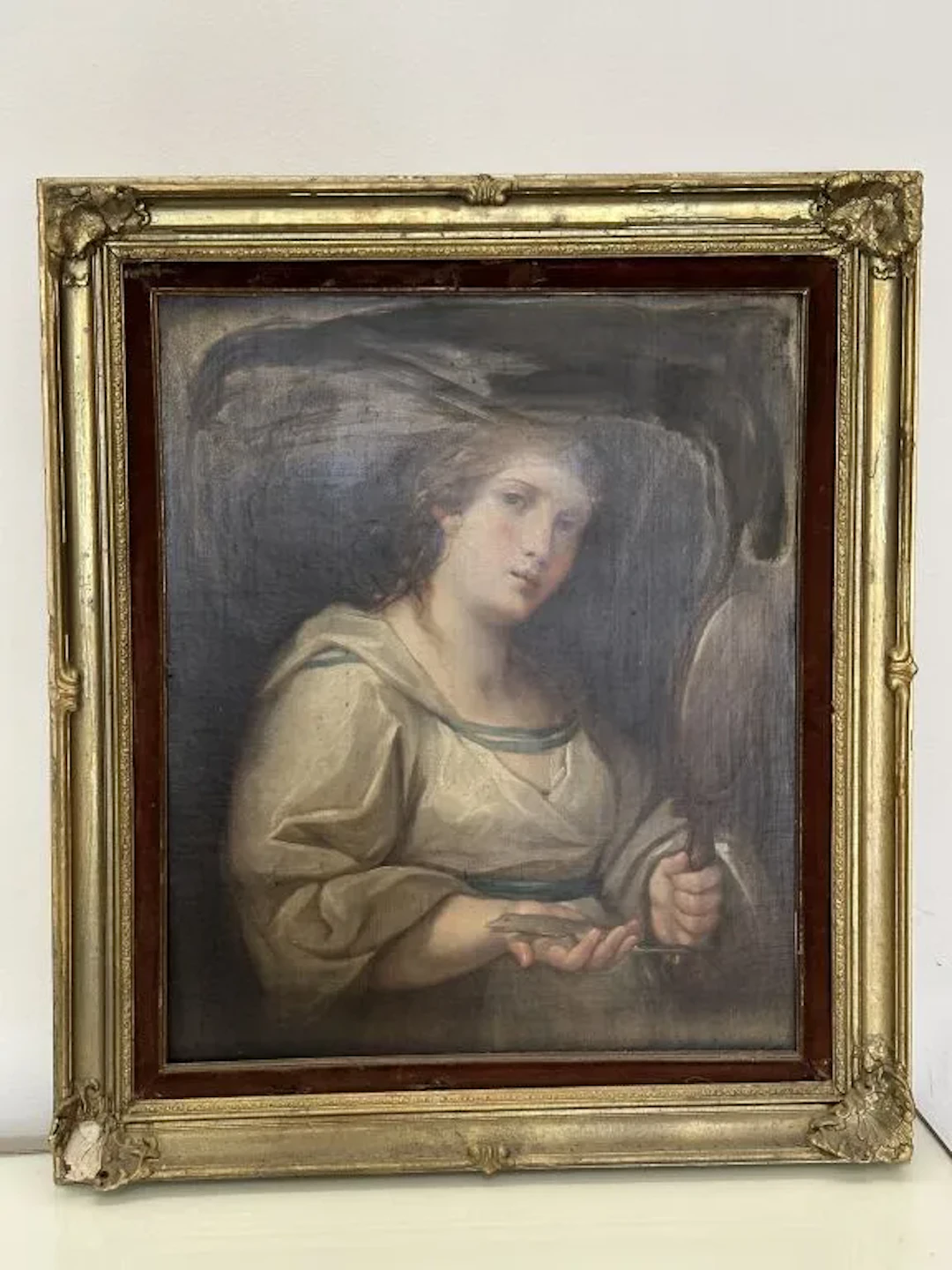 19th-century French school. Alchemical portrait of a young woman.