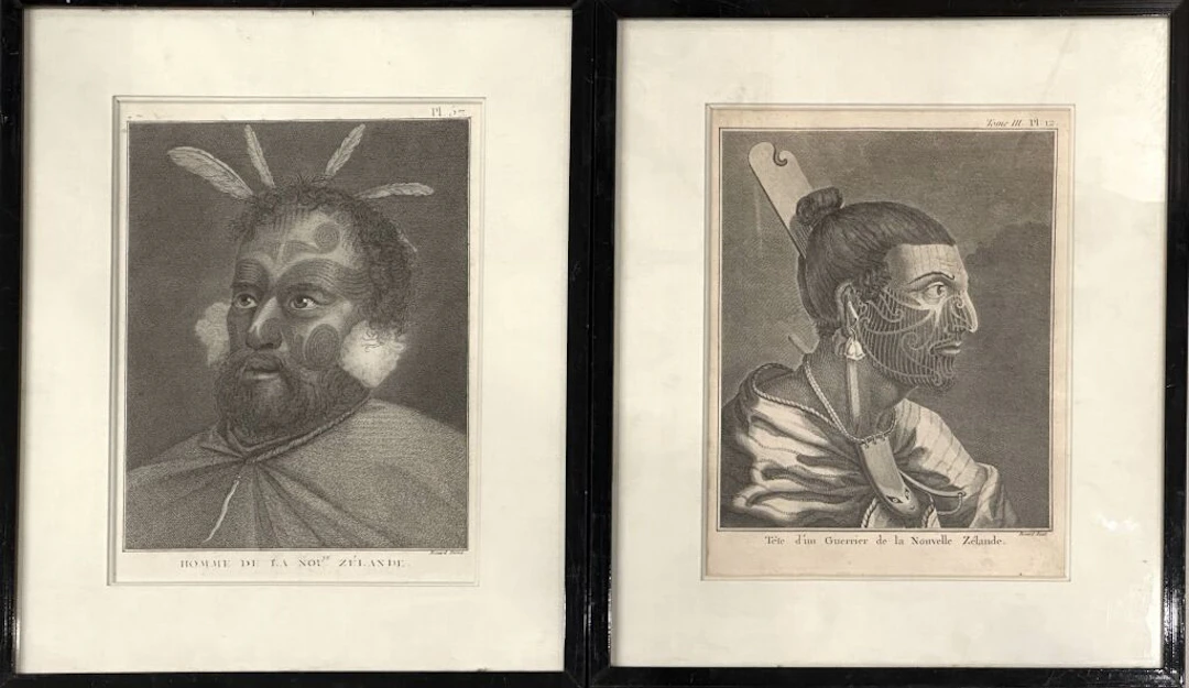 Set of 2 engravings by Jacques Renaud Benard (1731–1794). Engraved