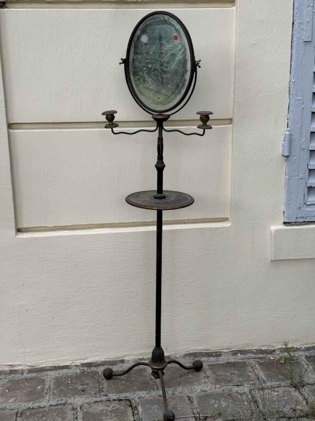 Barber's or men's grooming cabinet. 19th century. 120 x 33.5 x 33.5