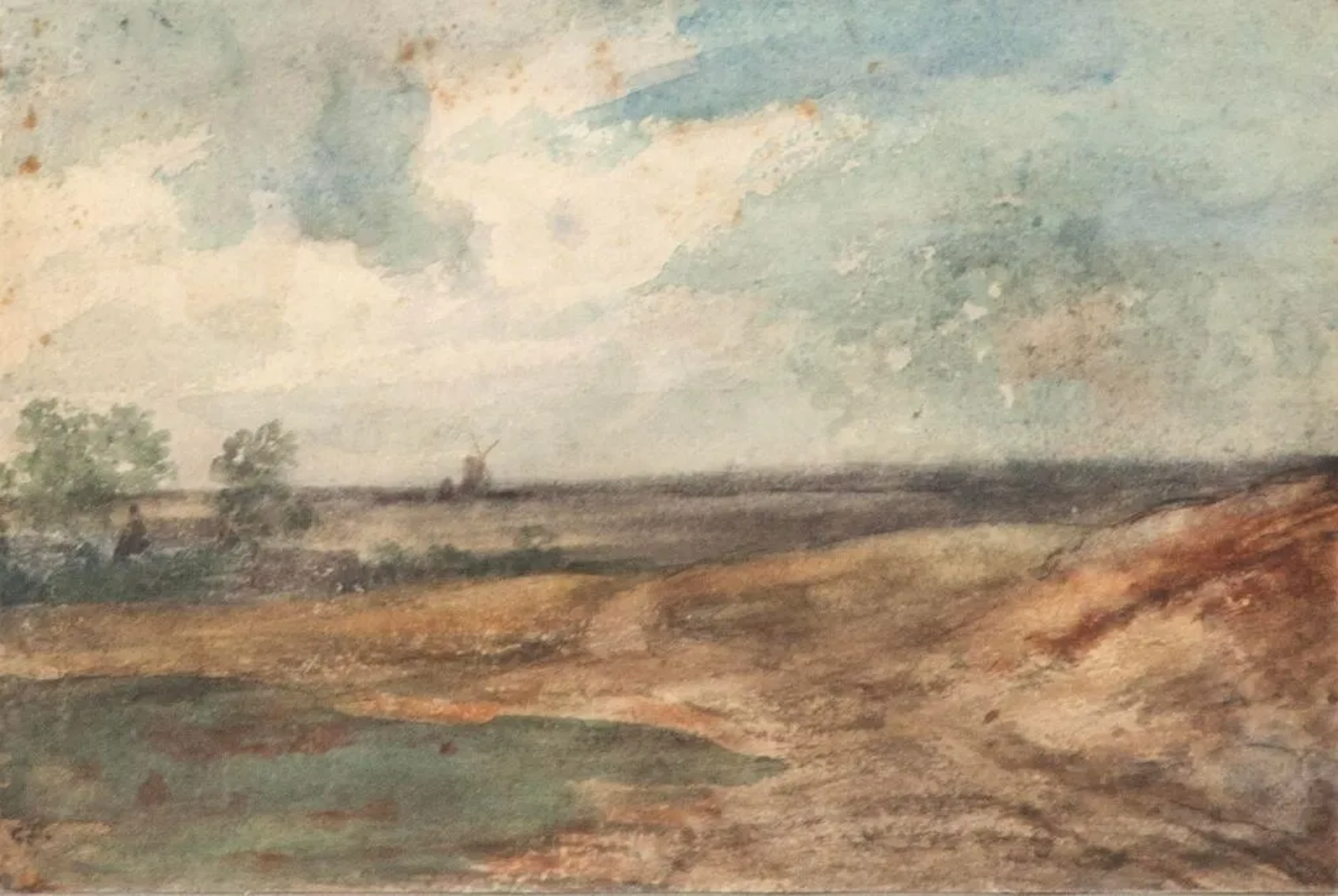 Attributed to Constant TROYON (1810–1865). Landscape with a Mill.