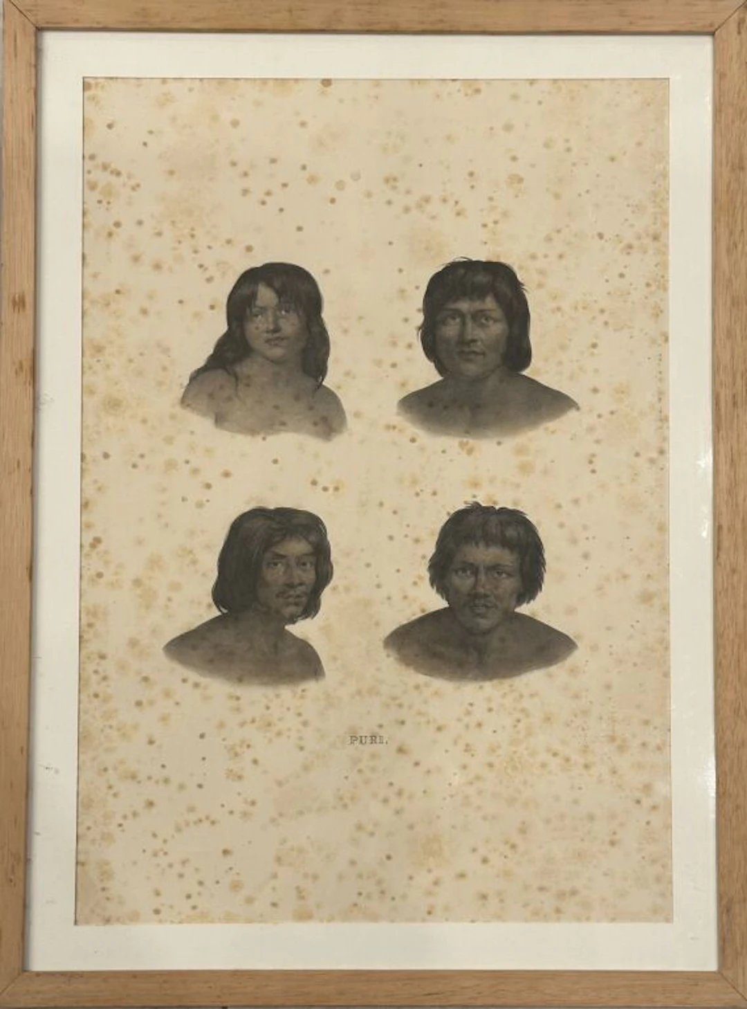 Set of two sheets of lithographs depicting portraits: - The first