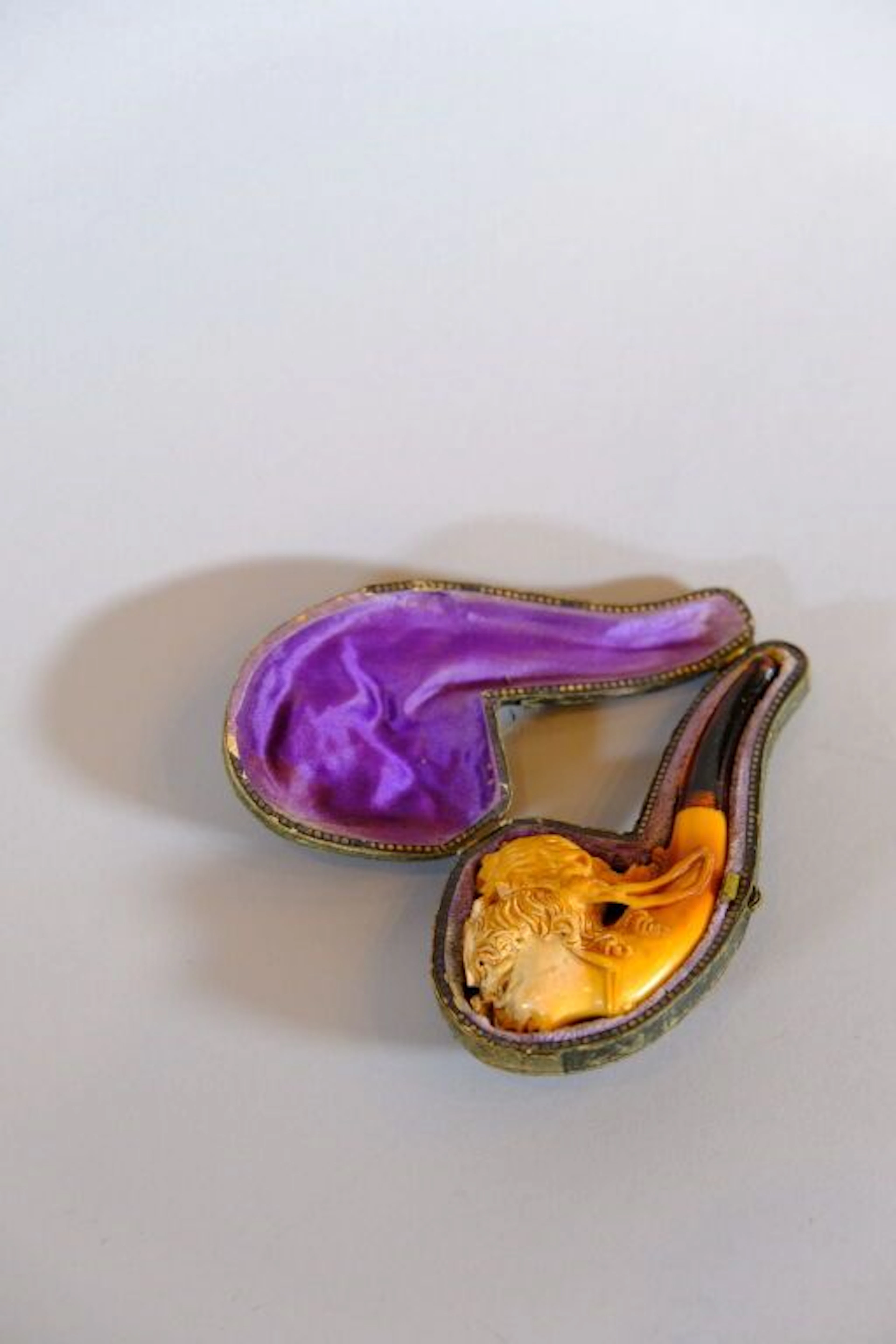 Sea foam pipe depicting a woman's head Late 19th-century piece. In