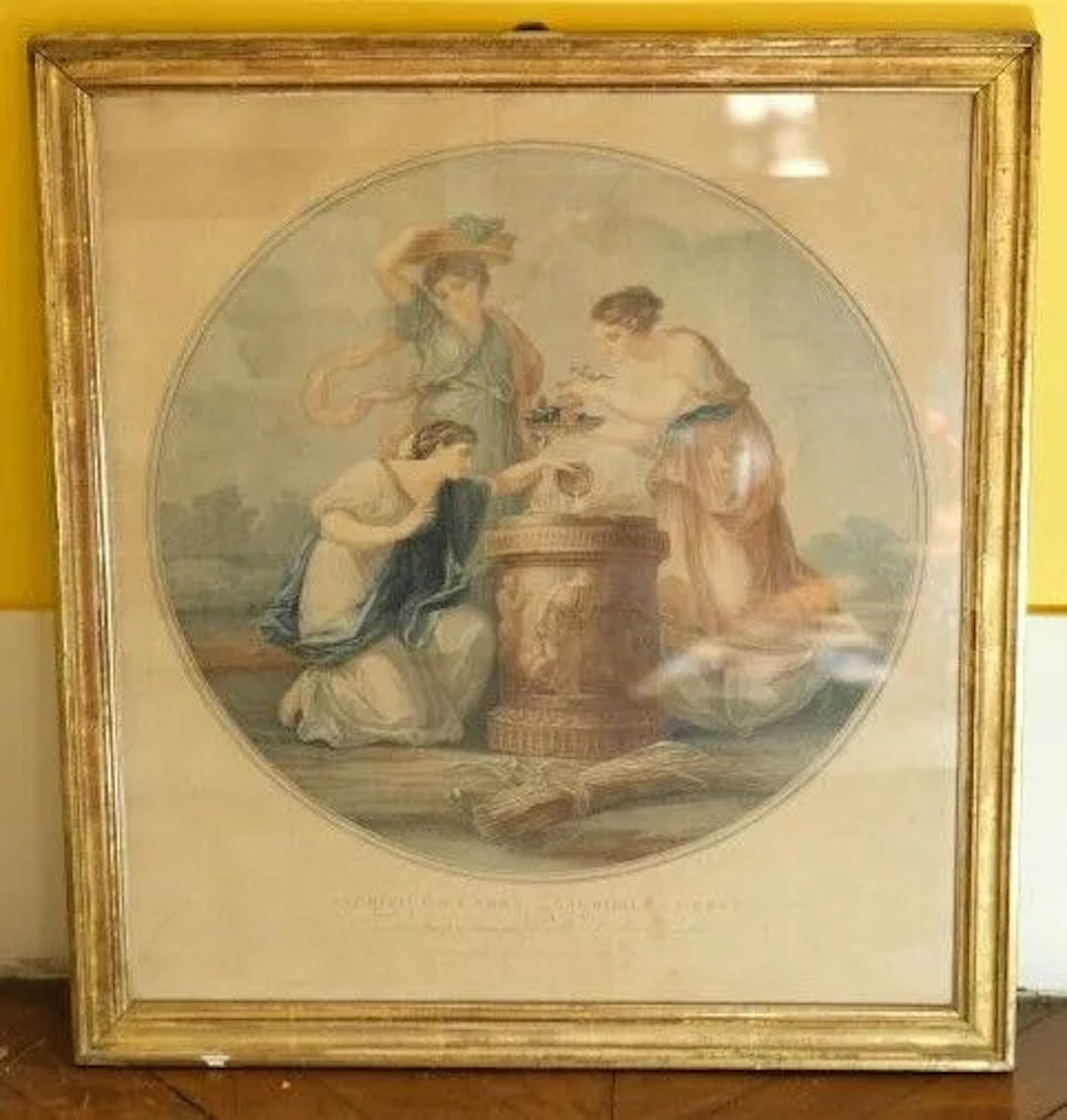 After Angelika KAUFFMAN. Sacrifice to Ceres. Color engraving. Dimensions