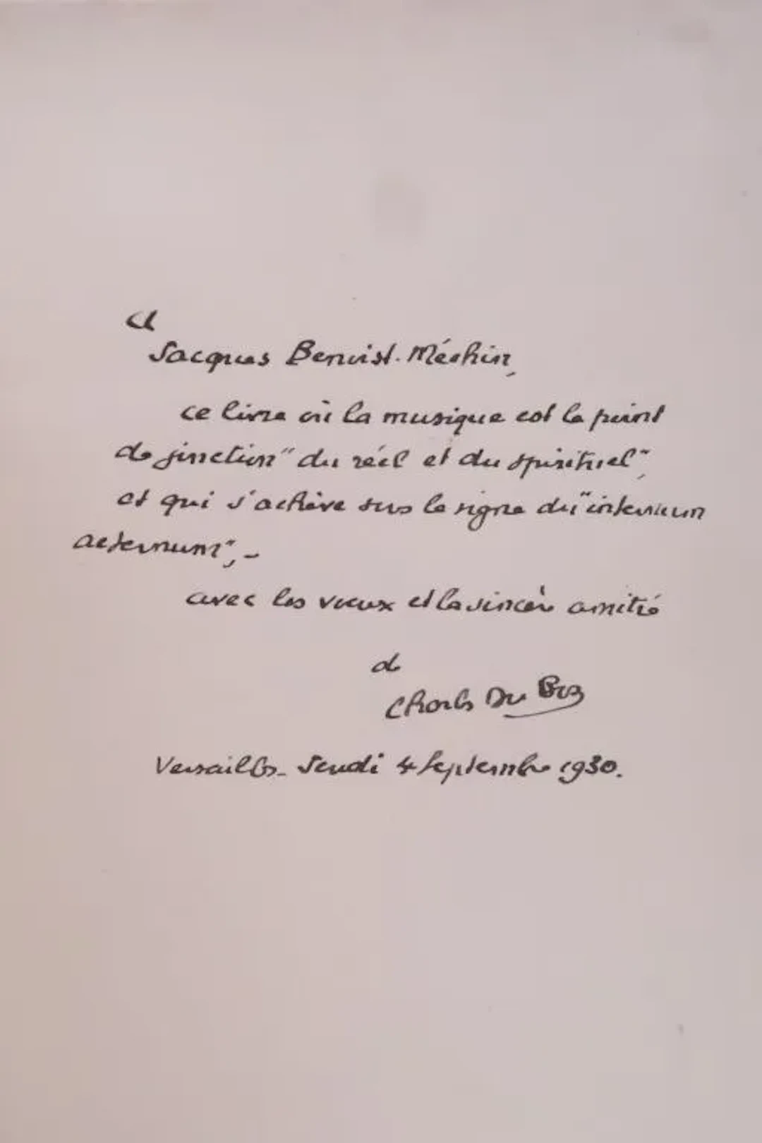 DU BOS, Charles. Excerpts from a Diary, 1908–1928. Paris, Editions