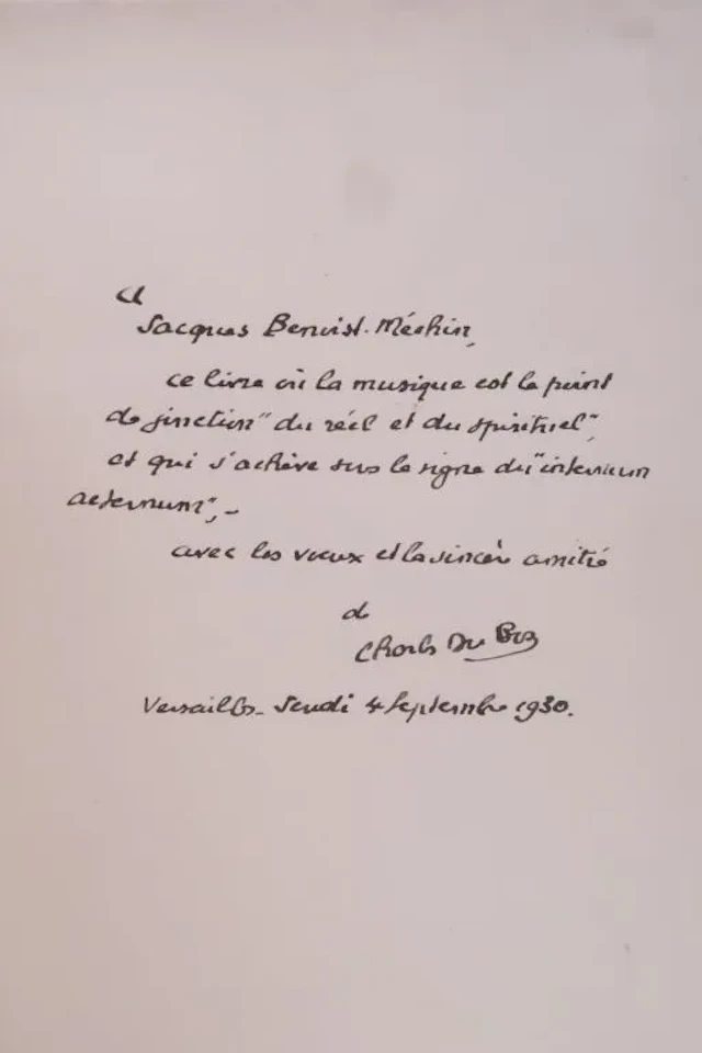 DU BOS, Charles. Excerpts from a Diary, 1908–1928. Paris, Editions