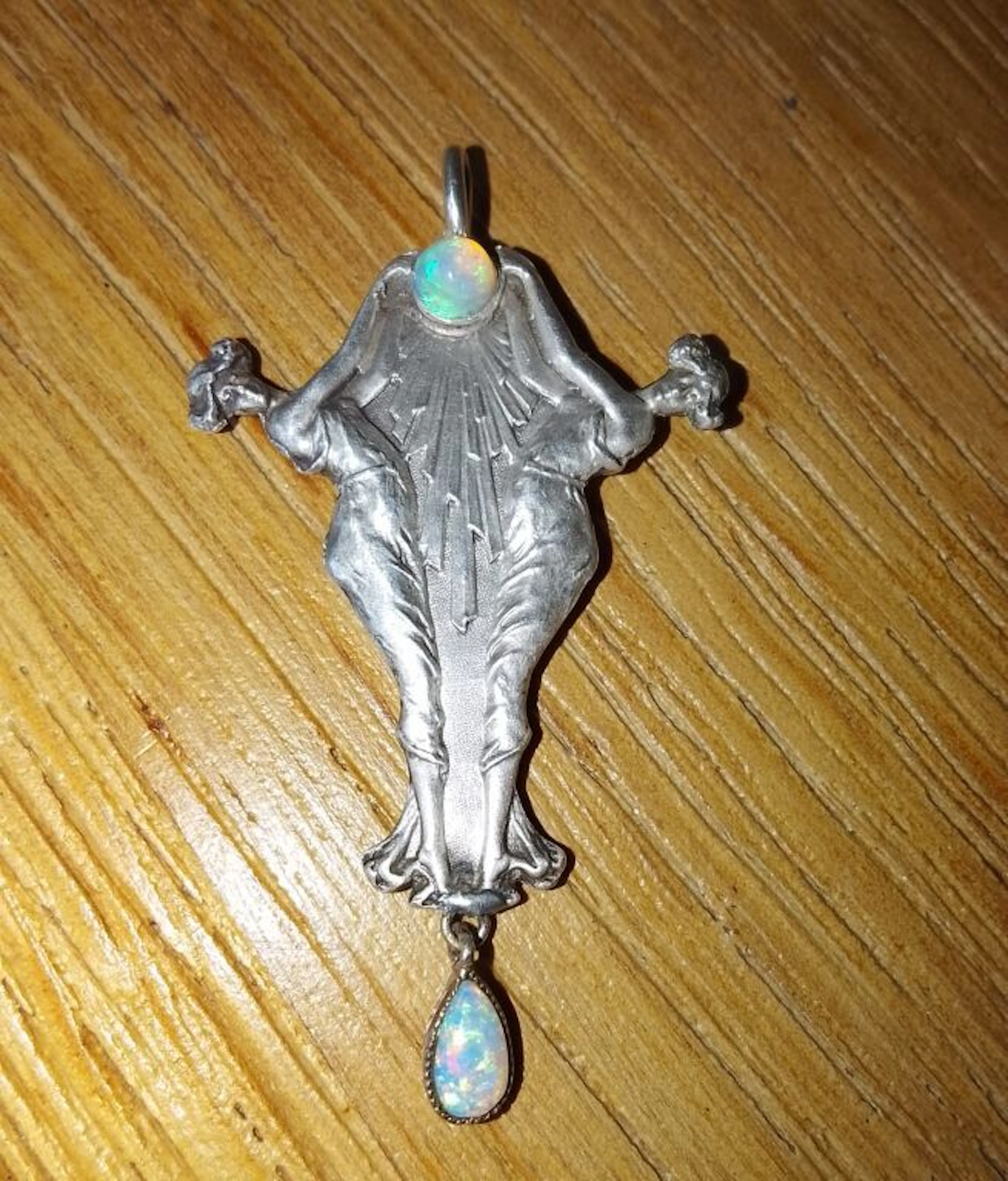 Lucien GAILLARD (1861–1942). Art Nouveau period. Erotic pendant in