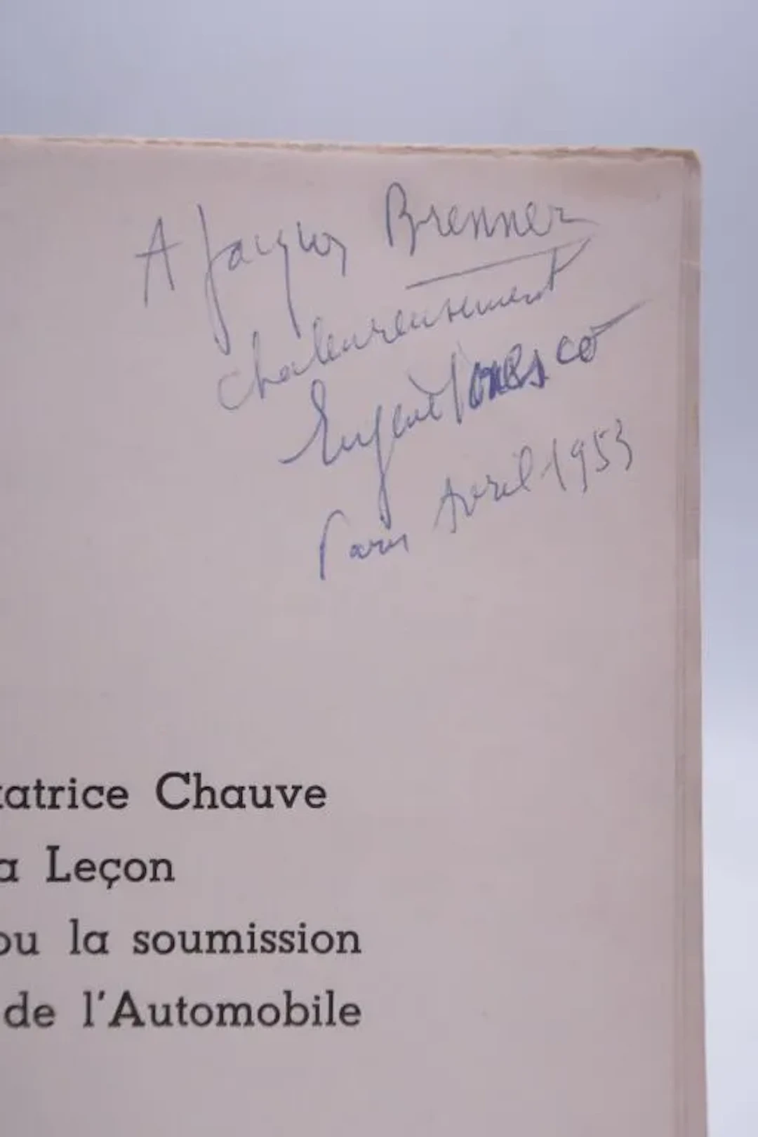 IONESCO, Eugène. Plays. The Bald Soprano - The Lesson - Jacques, or
