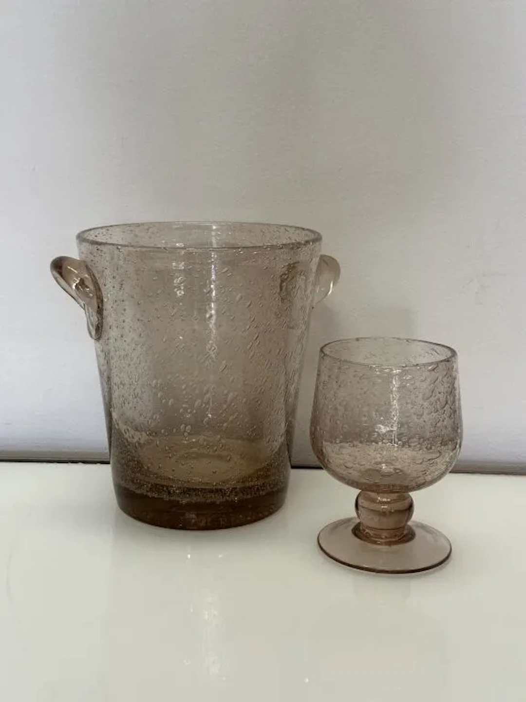 BIOT. Champagne bucket and tall-stemmed glass cup for those with a