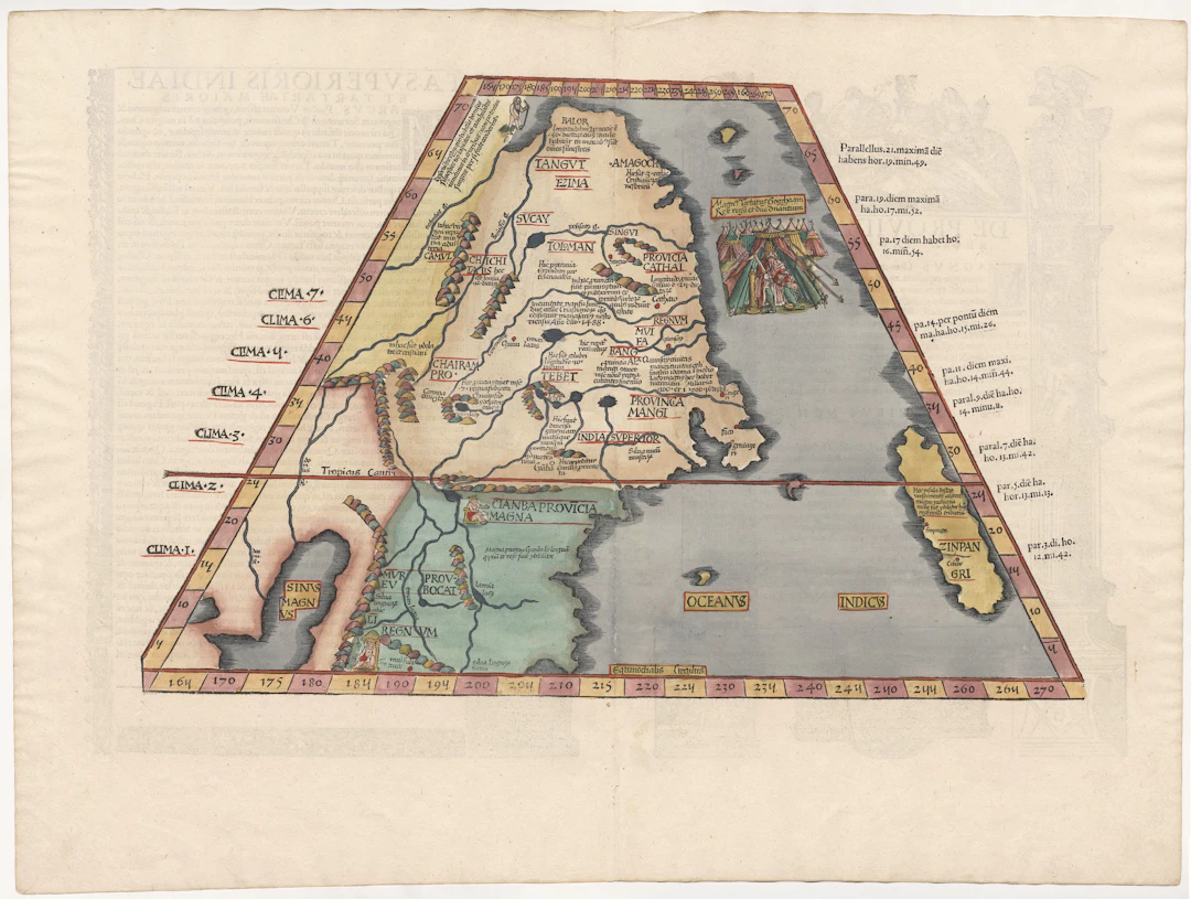 Ta. Superioris Indiae | The First Map of China Printed in Europe