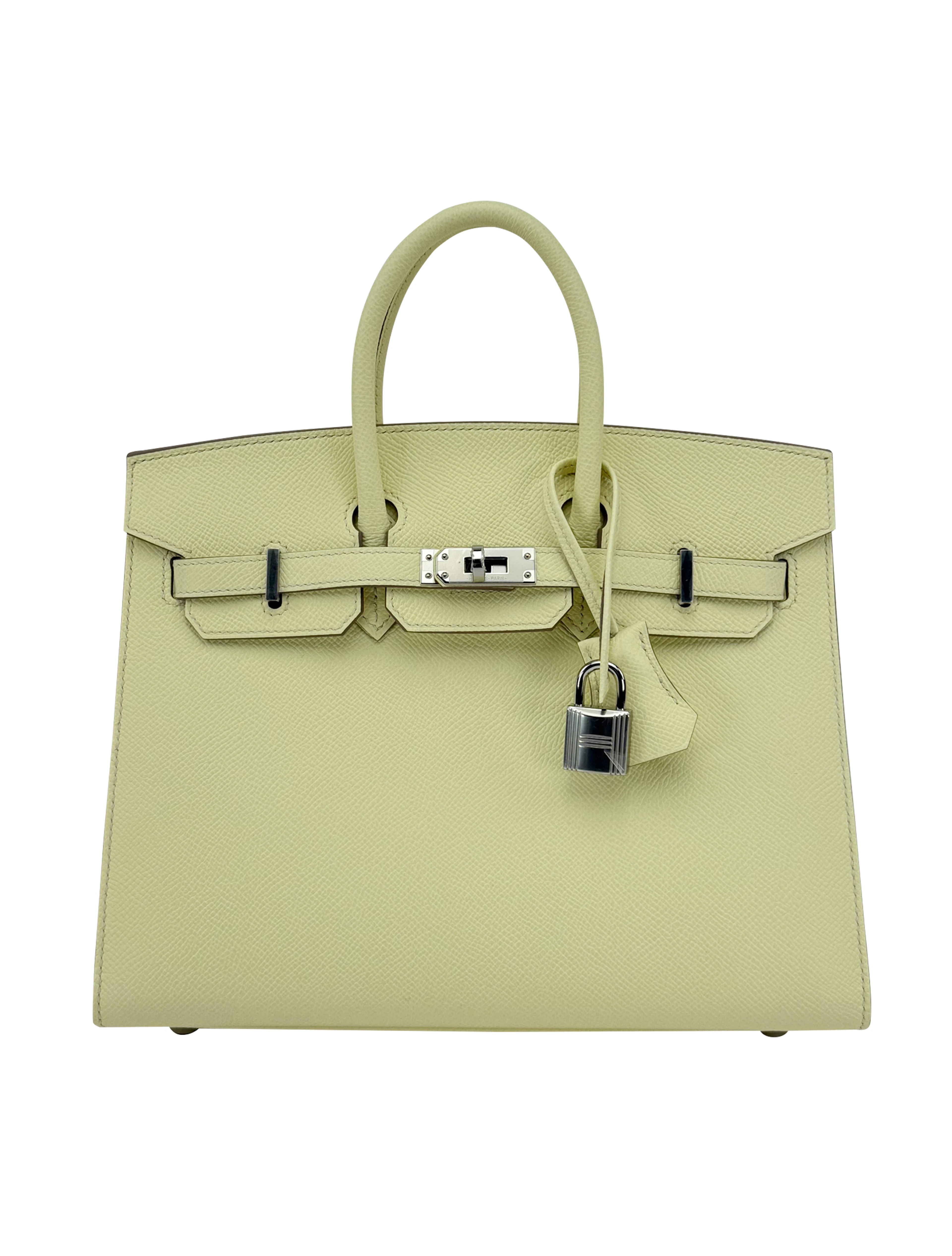 Jaune Milton Epsom Sellier Birkin 25 Palladium Hardware, 2025