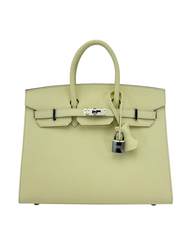 Jaune Milton Epsom Sellier Birkin 25 Palladium Hardware, 2025