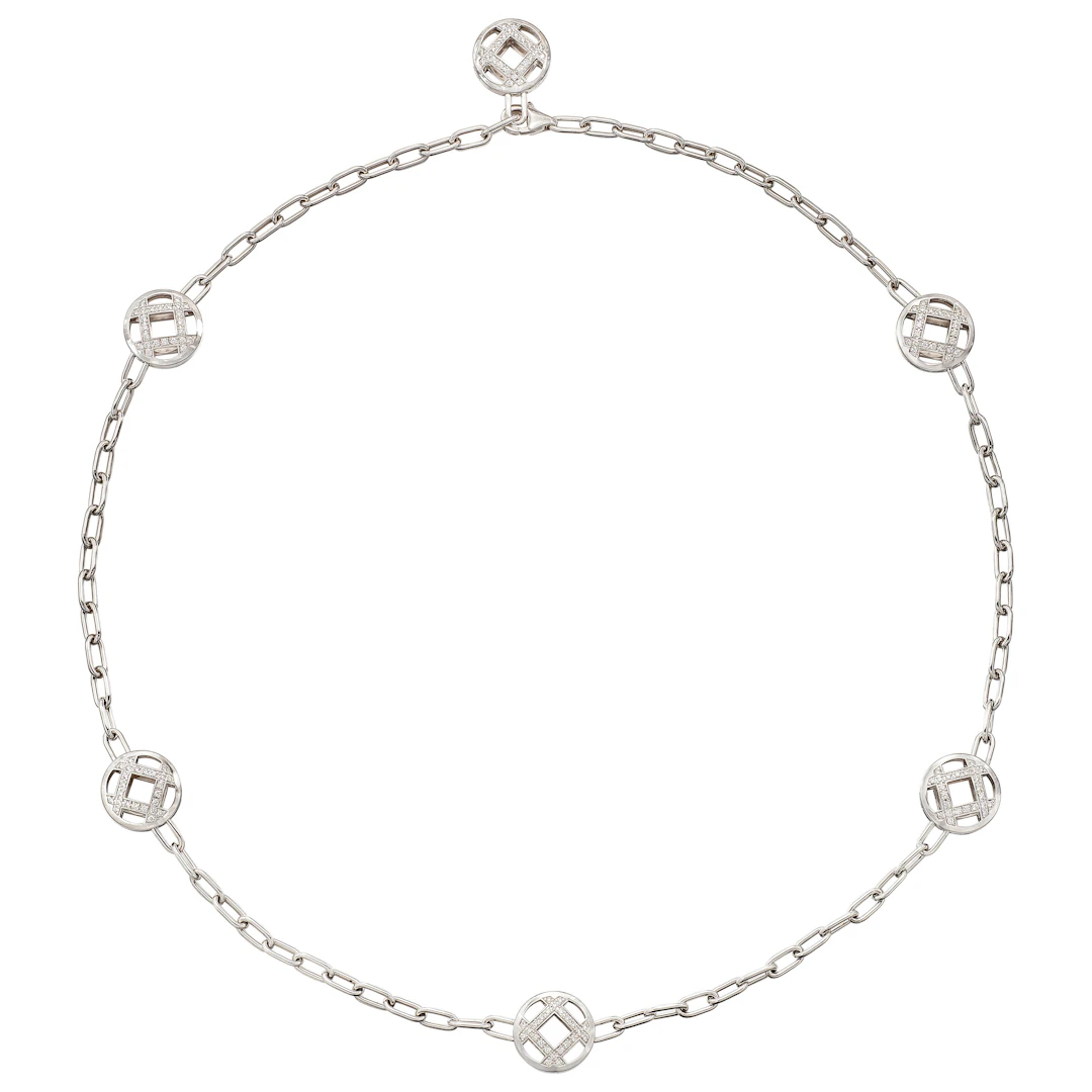 White Gold and Diamond Pasha de Cartier Necklace