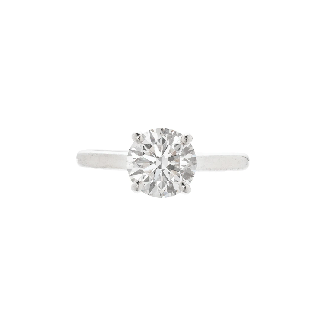 Platinum and 2.02ct Round Brilliant Cut Diamond Engagement Ring