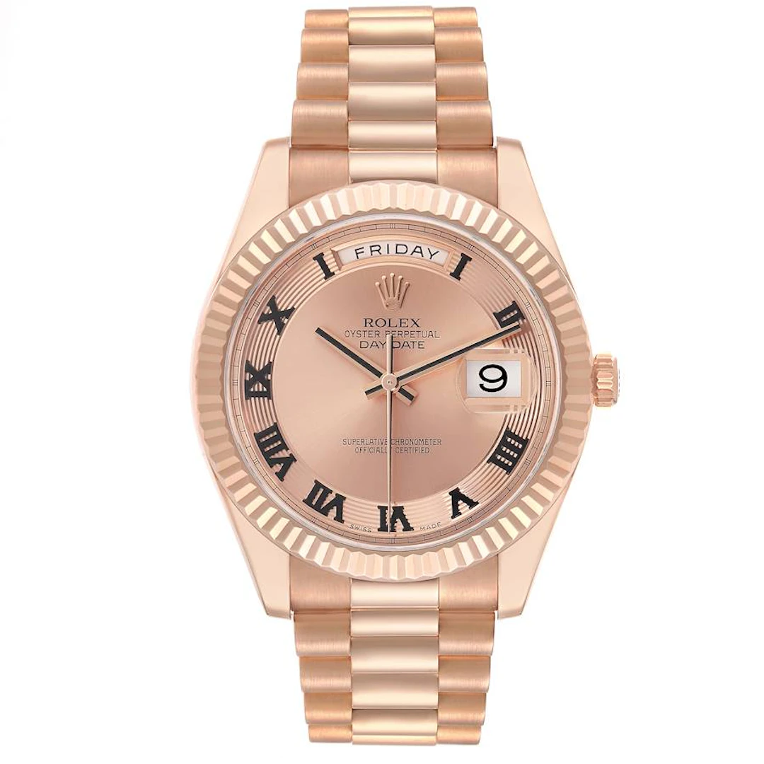 President Day-Date II Concentric Dial (Reference 218235). A 41mm rose