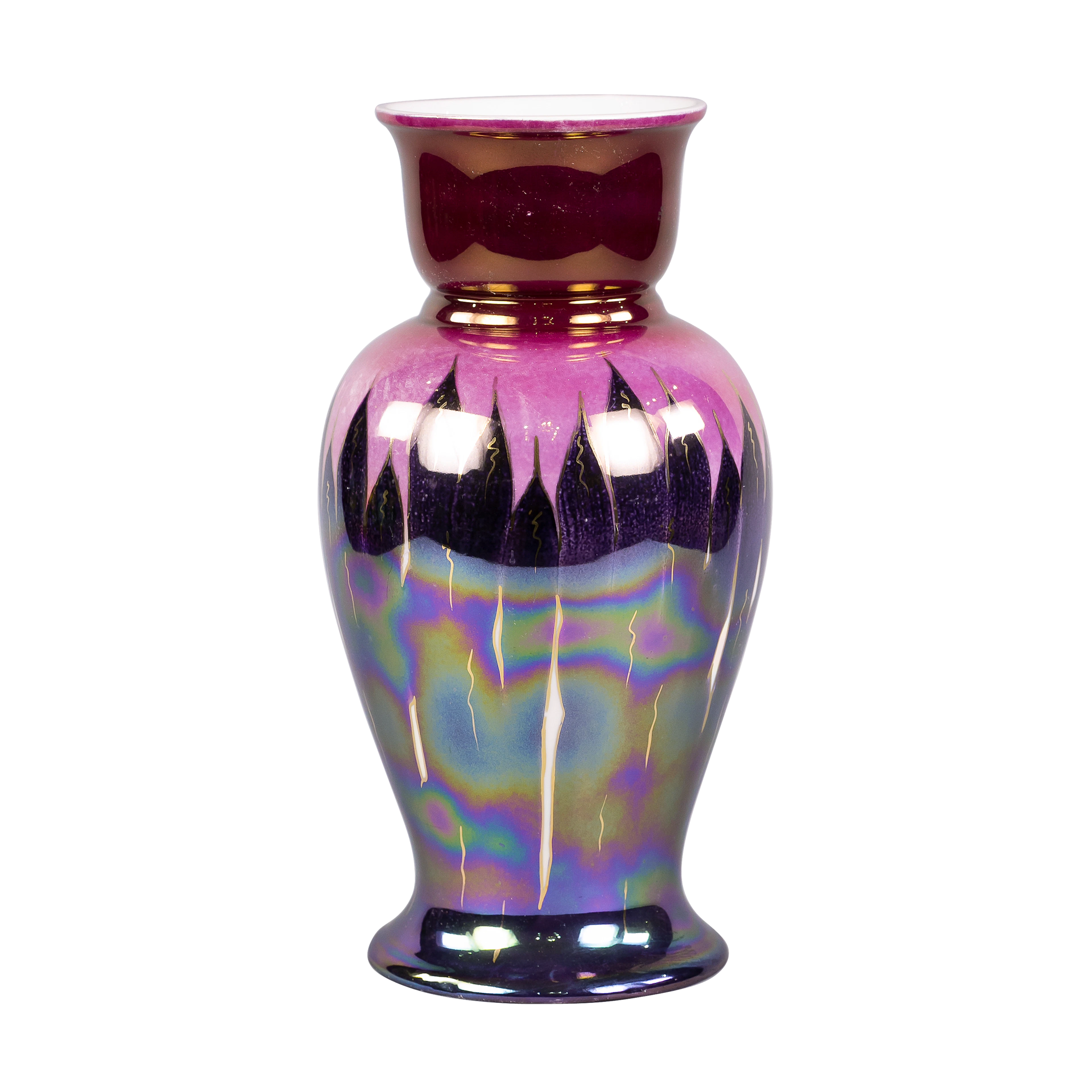 Bavarian Art Nouveau Luster-Glazed Porcelain Vase