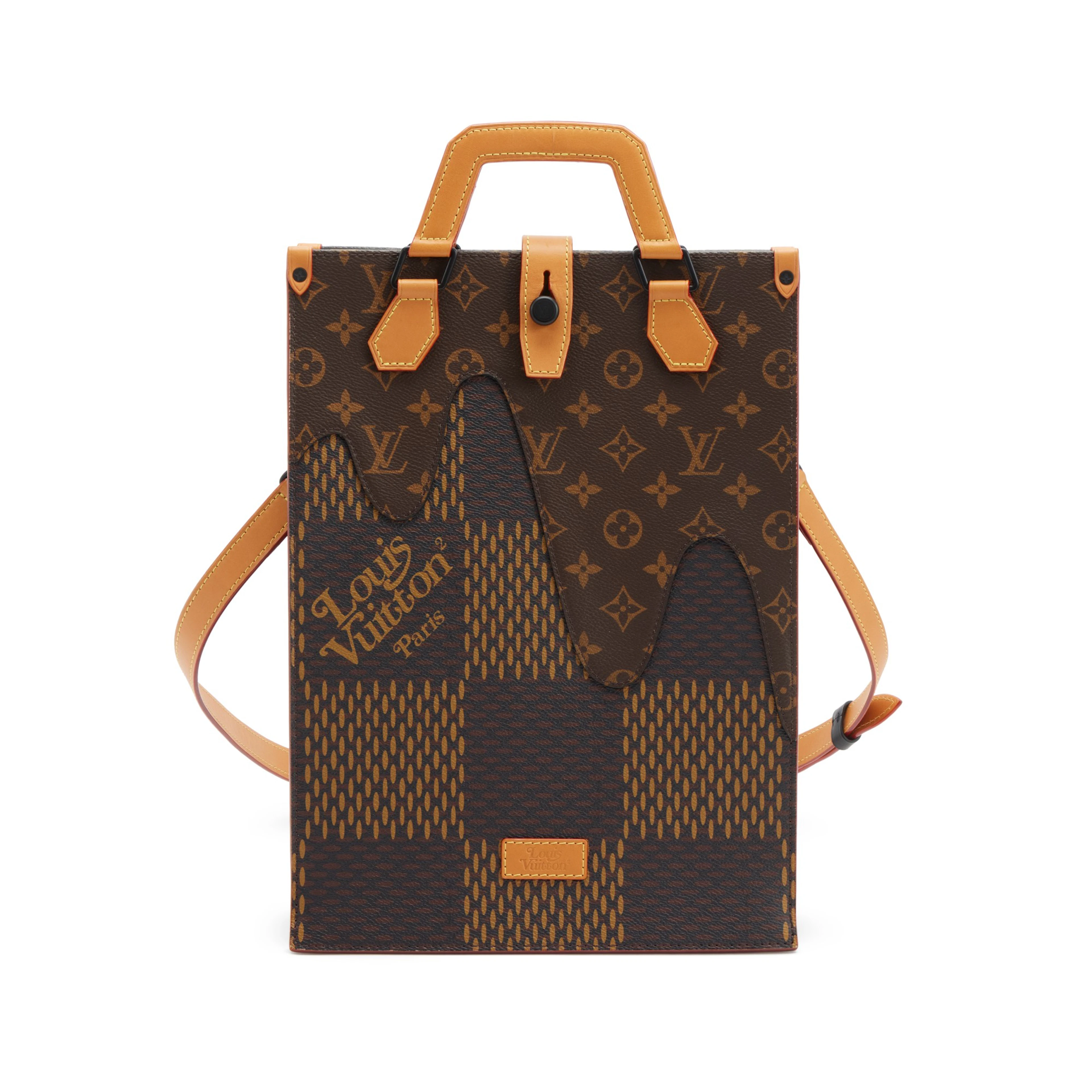 Virgil Abloh x NIGO Brown Monogram and Giant Damier Coated Canvas