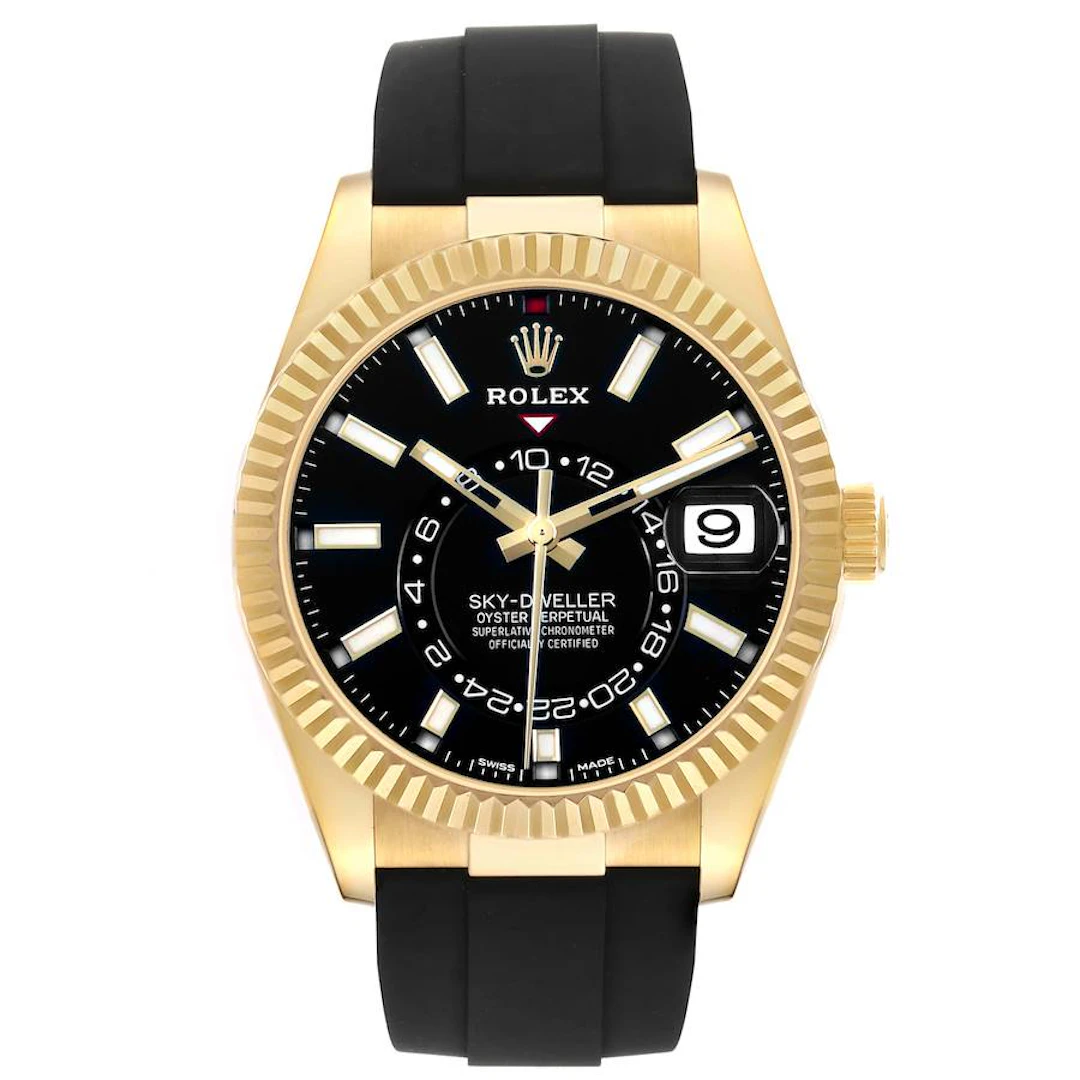 Sky-Dweller (Reference 326238). A 42mm yellow gold automatic wristwatch