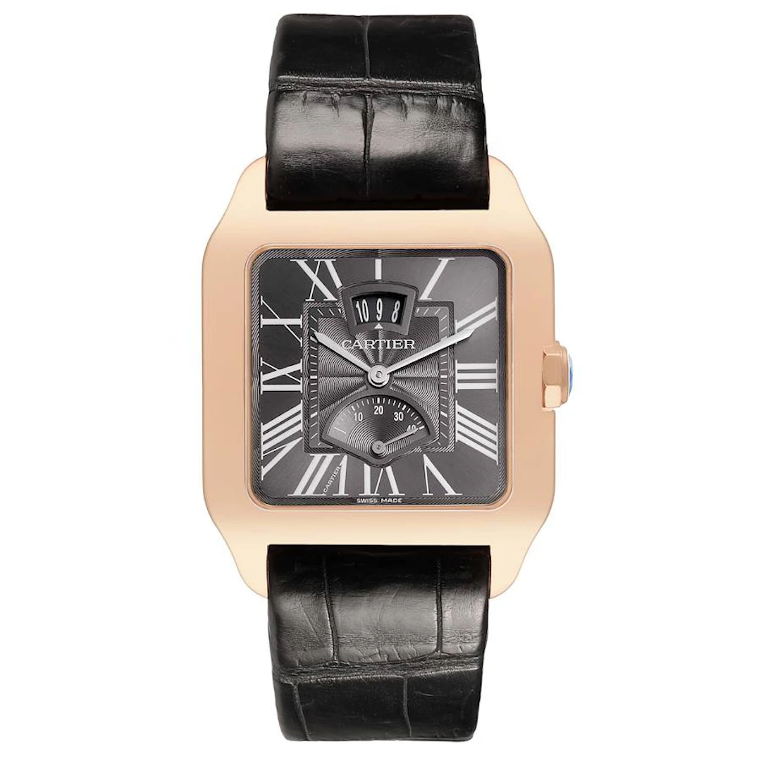 Santos-Dumont (Reference W2020068). A 47.4mm rose gold manual wind