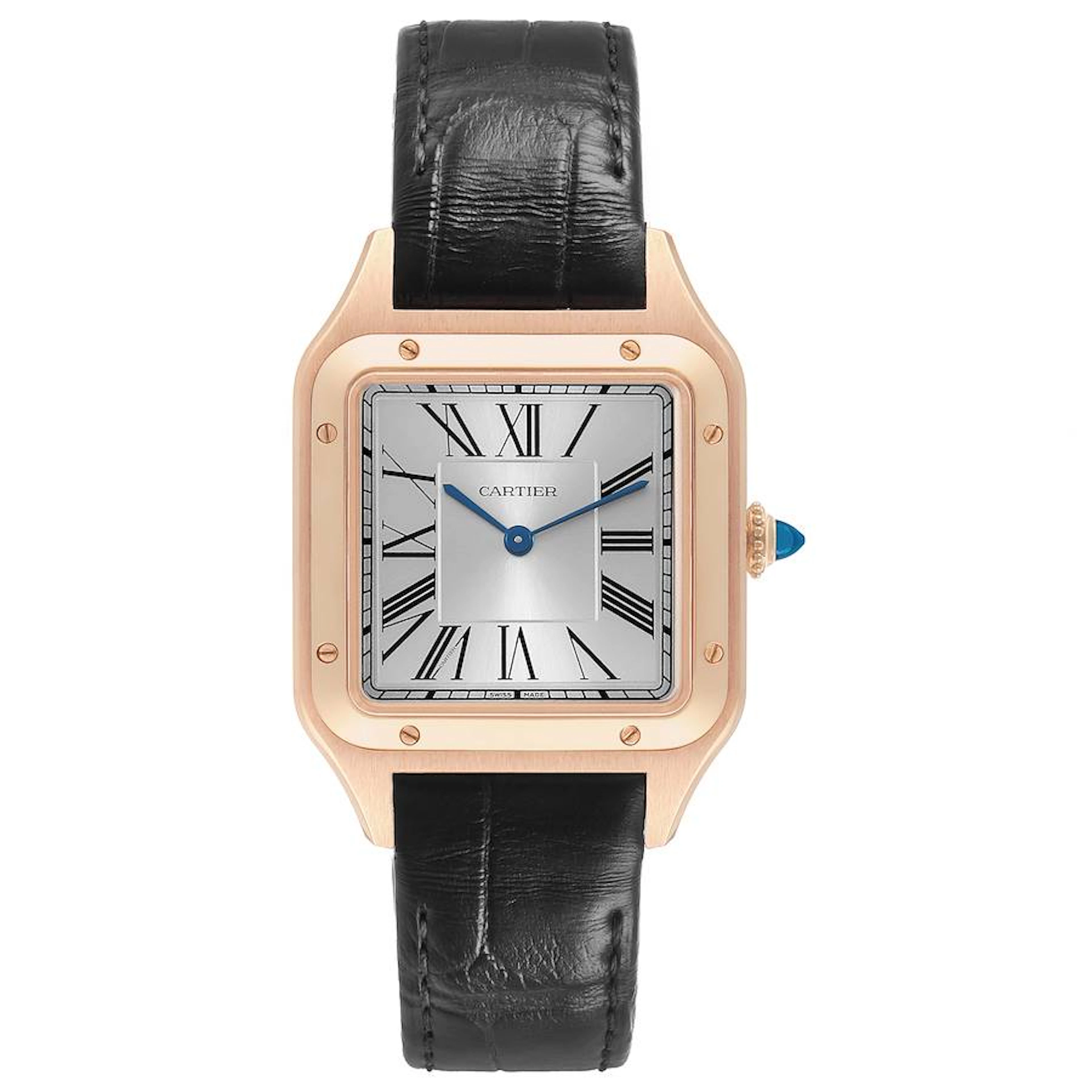 Santos Dumont Large (Reference WGSA0021). A 43.5mm rose gold quartz