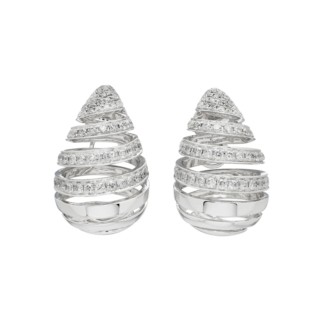 White Gold and Diamond Earrings