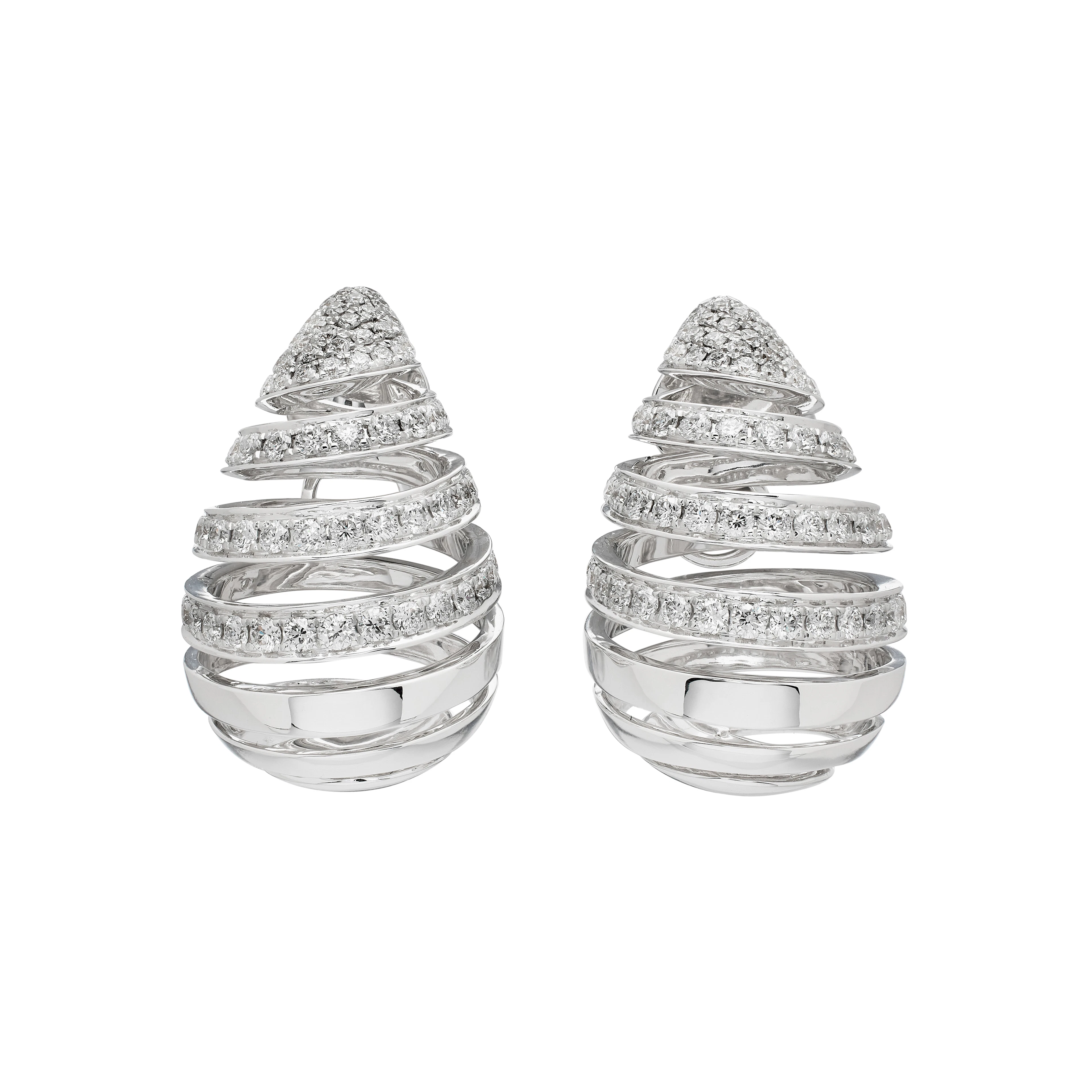 White Gold and Diamond Earrings
