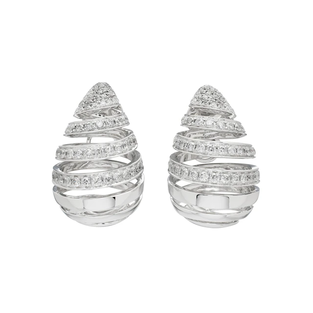White Gold and Diamond Earrings