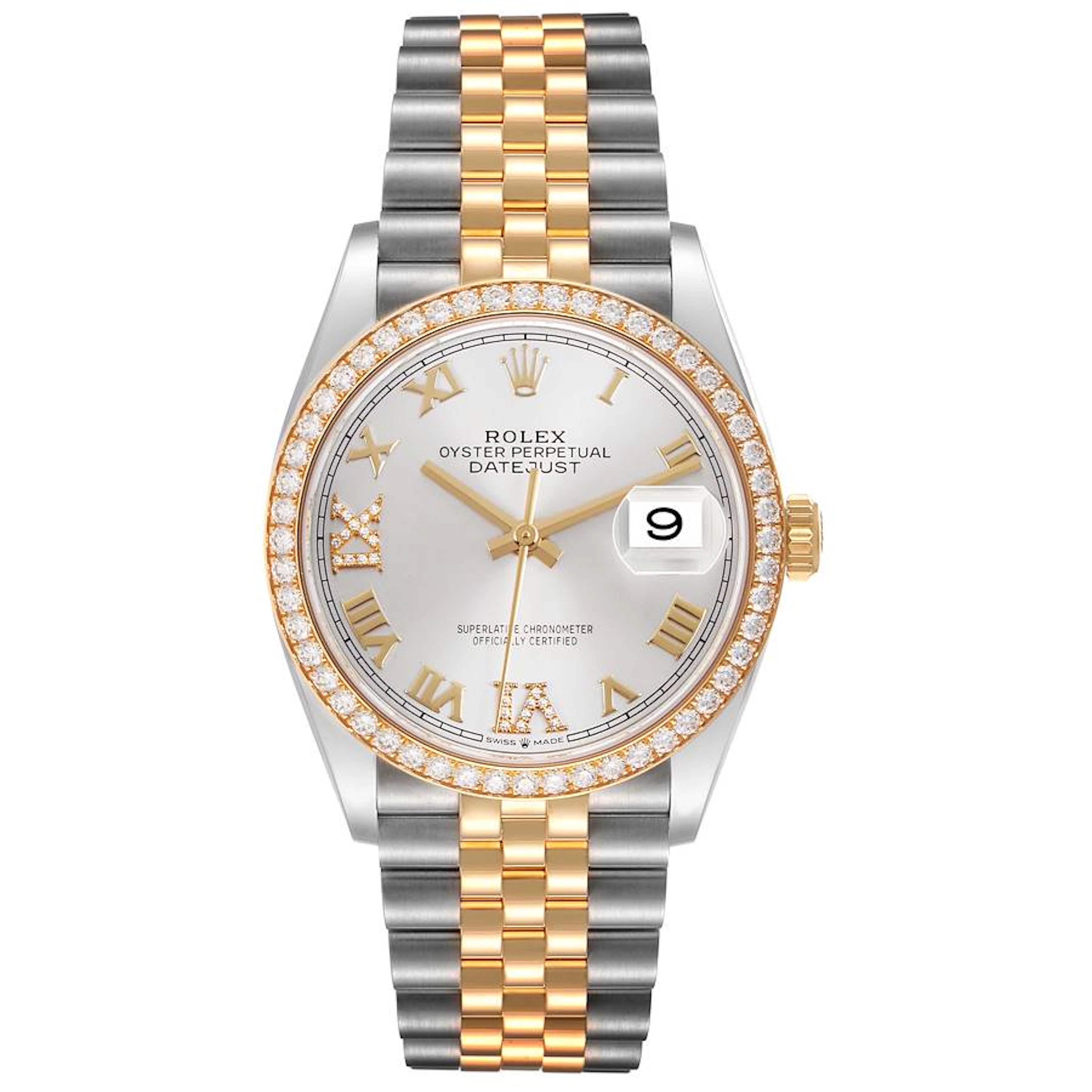 Datejust (Reference 126283). An unworn 36mm yellow gold stainless