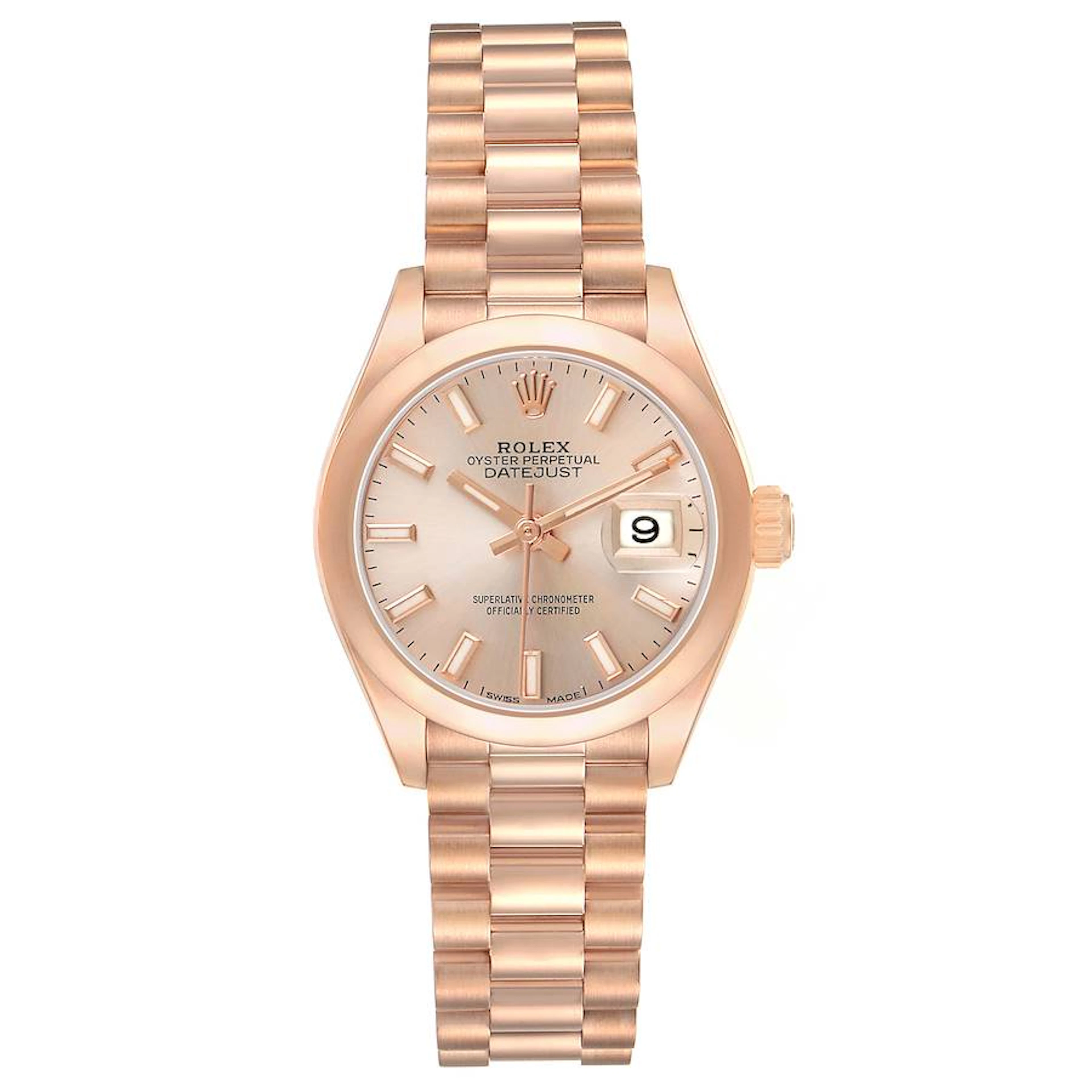 President Datejust (Reference 279165). A 28mm rose gold automatic