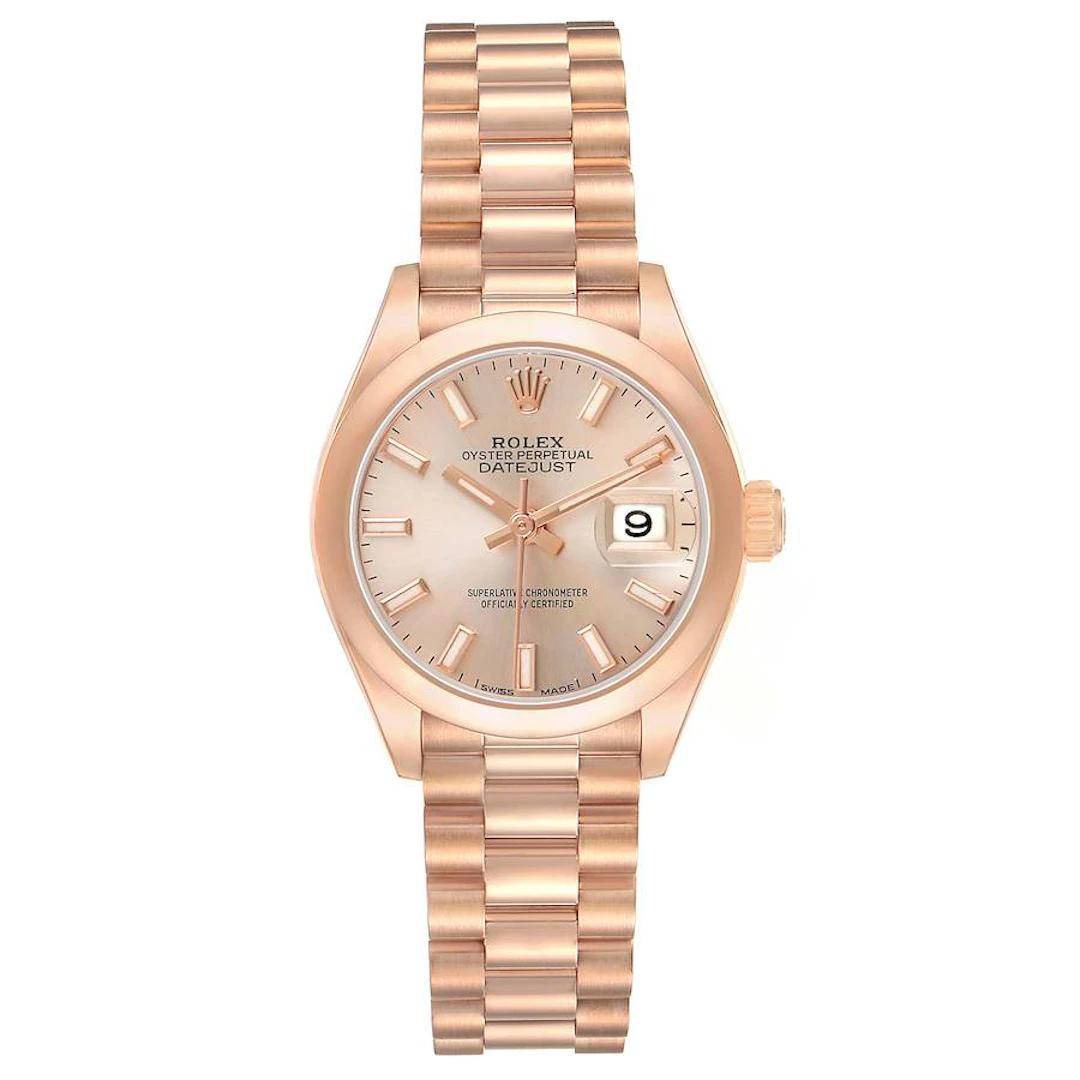 President Datejust (Reference 279165). A 28mm rose gold automatic