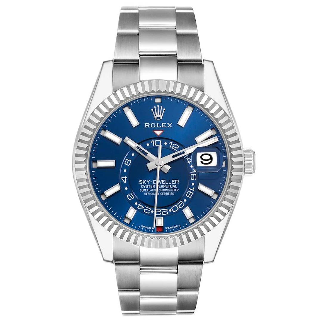Sky-Dweller (Reference 336934). A 42mm stainless steel white gold