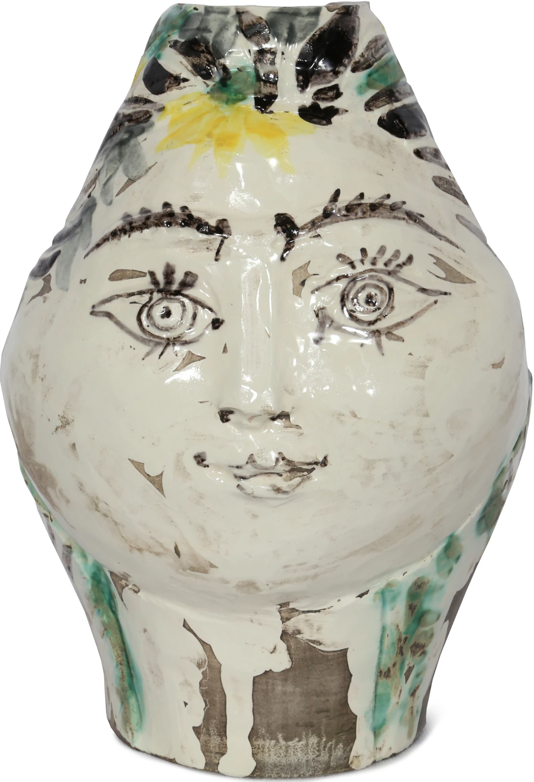 Woman's Head Crowned with Flowers