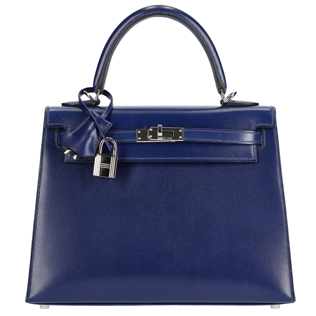 Bleu Saphir Box Calf Sellier Kelly 25 Palladium Hardware, 2022