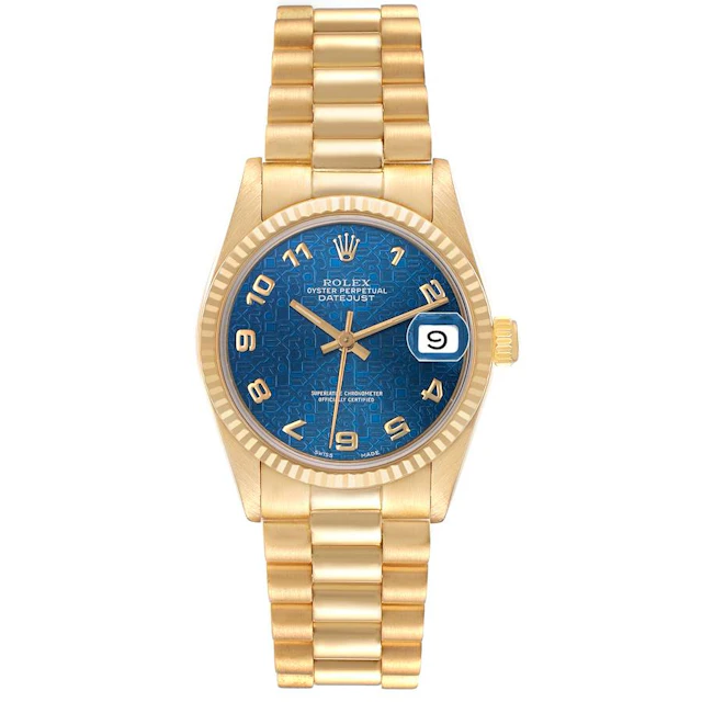 President Datejust (Reference 68278). A 31mm yellow gold automatic
