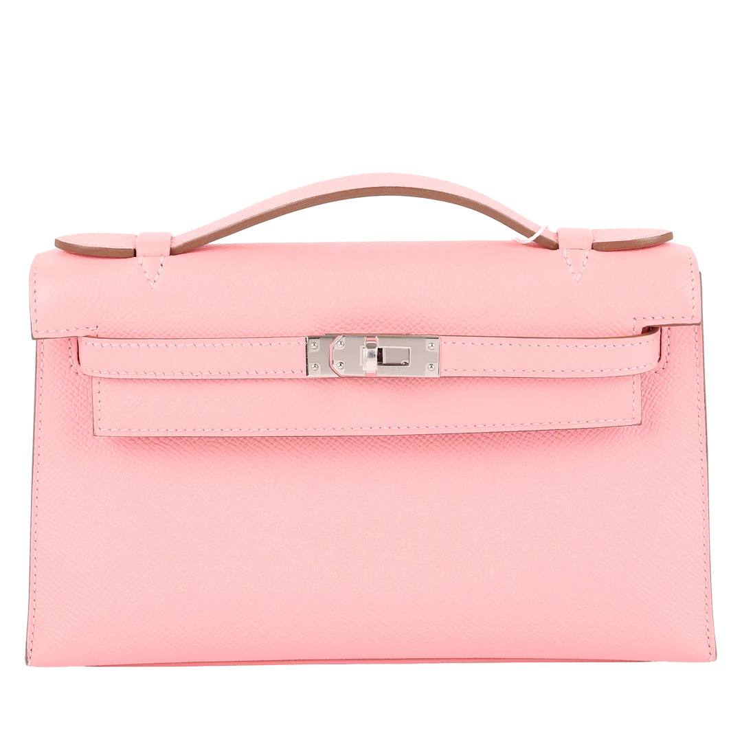 Rose Confetti Epsom Kelly Pochette Palladium Hardware, 2015