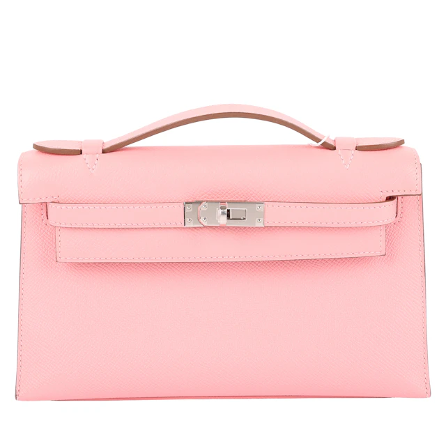 Rose Confetti Epsom Kelly Pochette Palladium Hardware, 2015