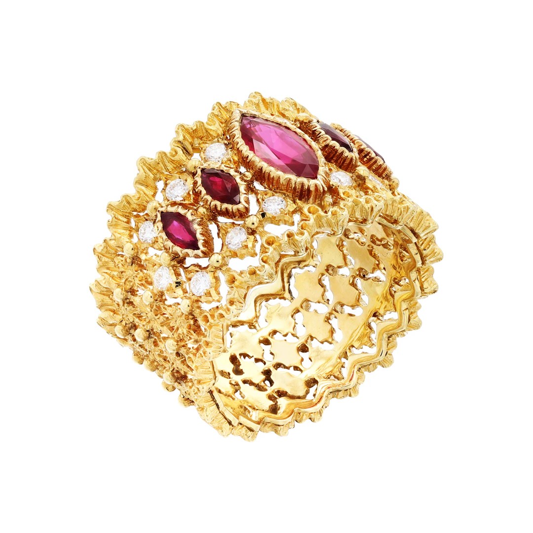 Bague rubis et diamants | Ruby and diamond ring