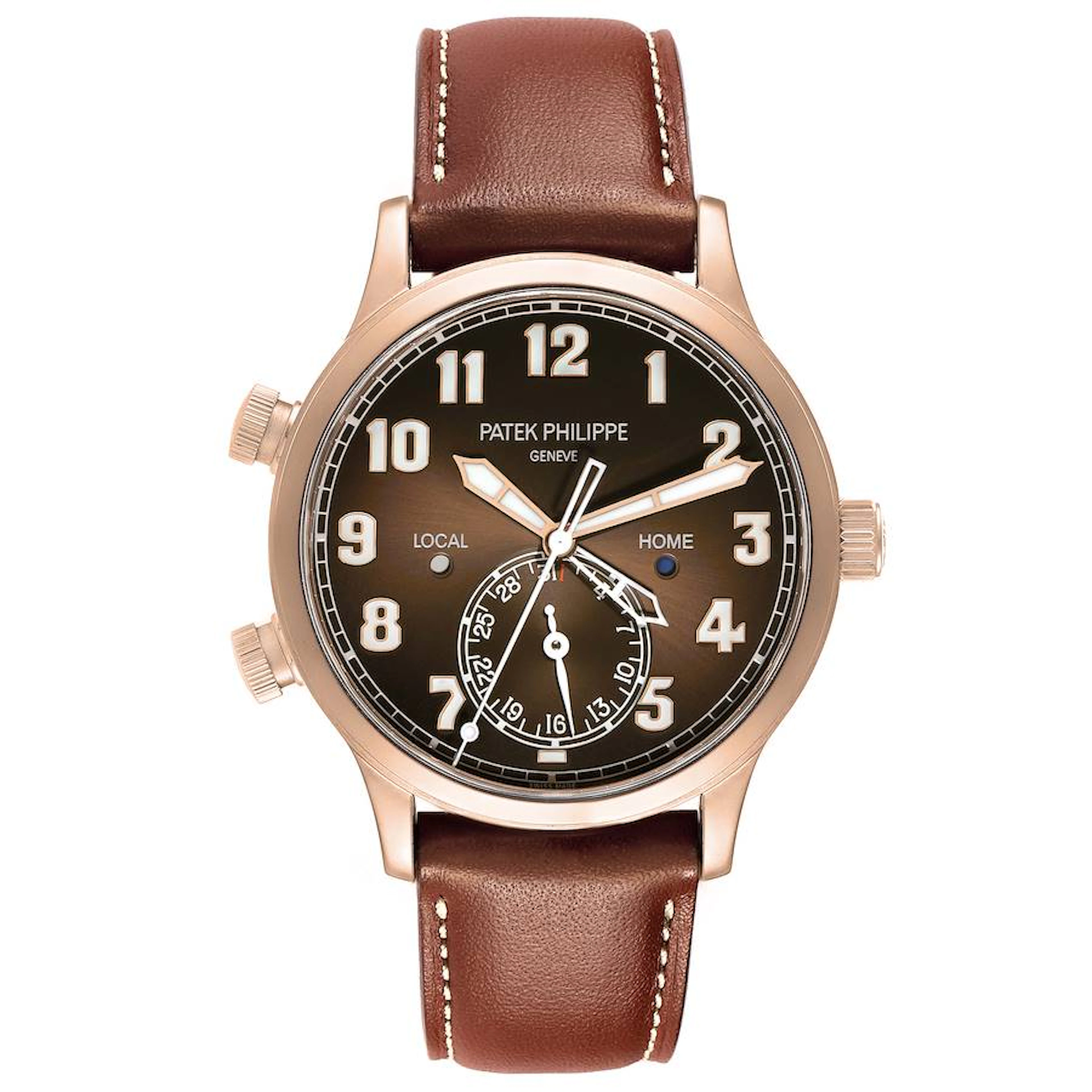 Calatrava Pilot Travel Time (Reference 5524R-001). A 42mm rose gold