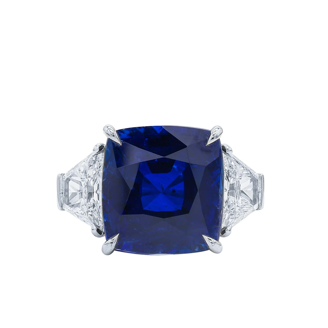 White Gold, 18.71ct Ceylon Sapphire and Diamond Ring