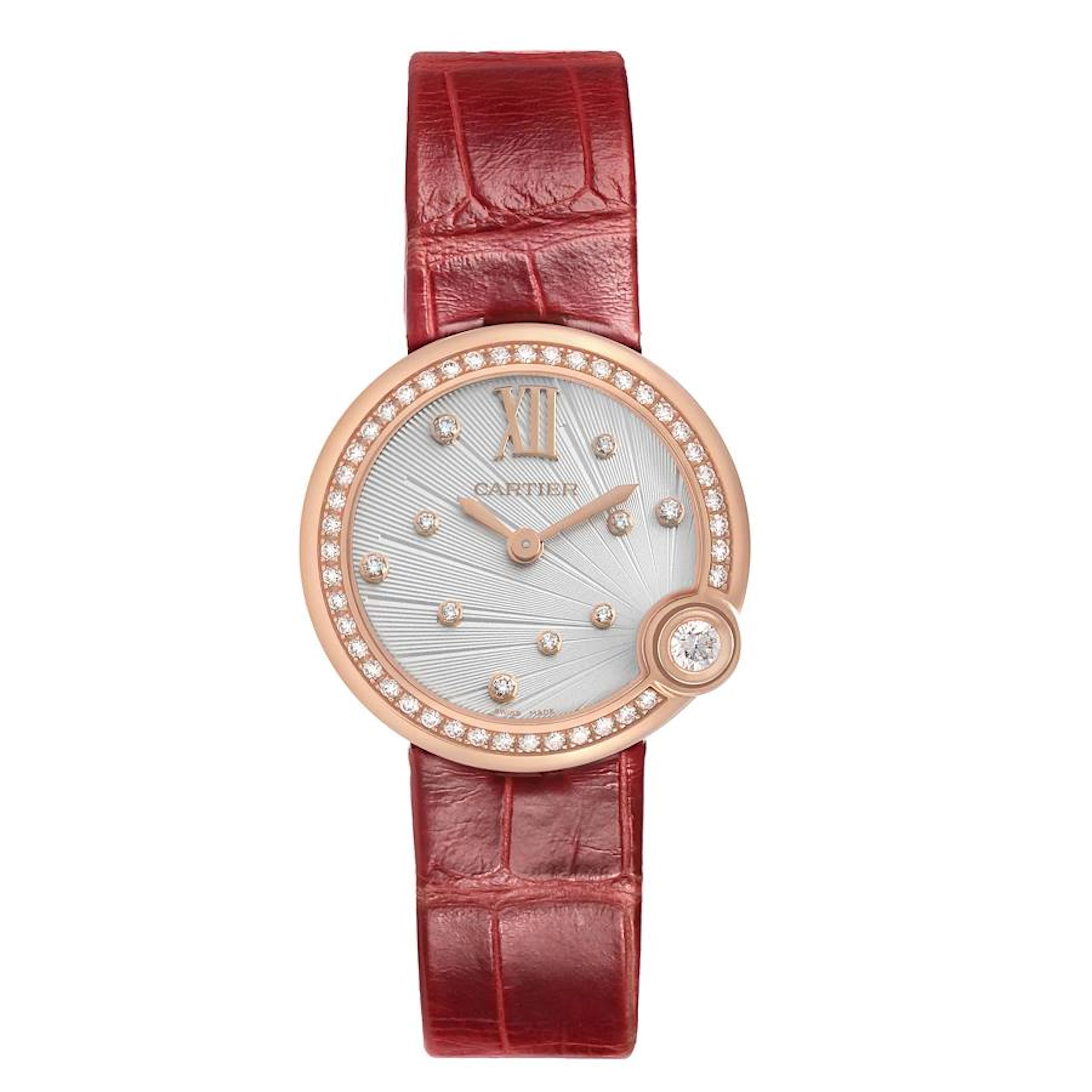 Ballon Blanc (Reference WJBL0012). A 30mm rose gold diamond-set quartz
